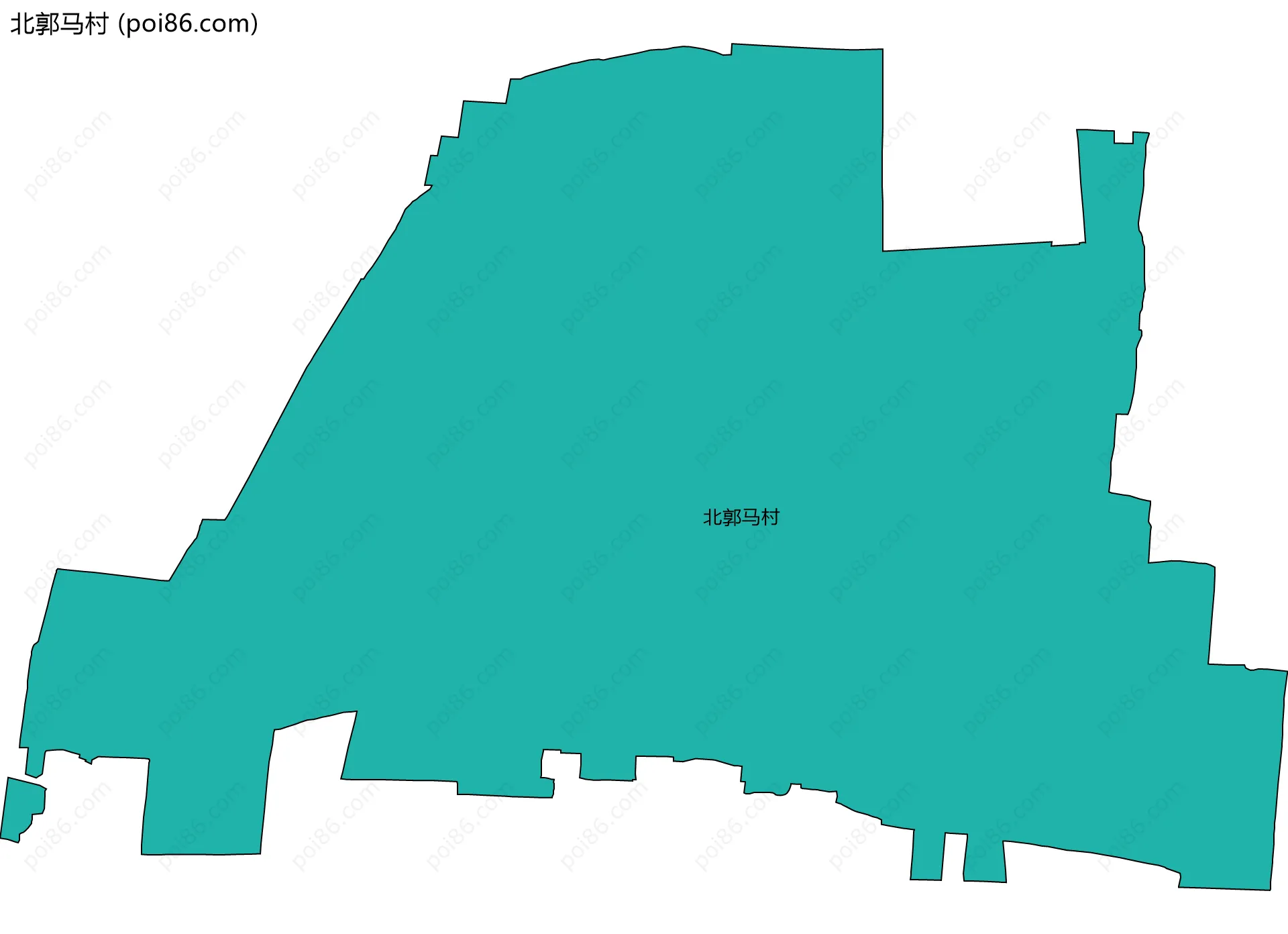北郭马村边界地图