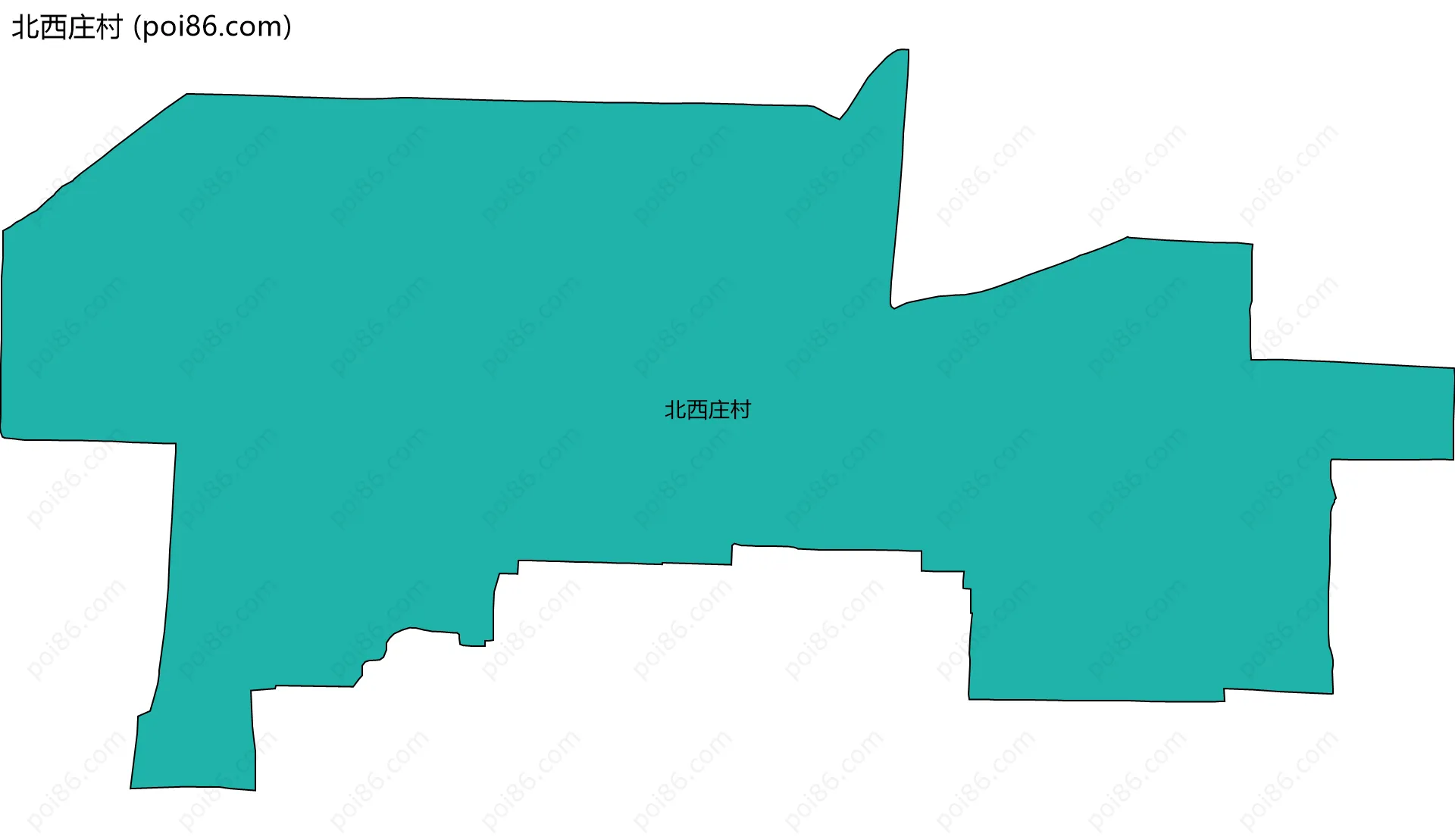 北西庄村边界地图