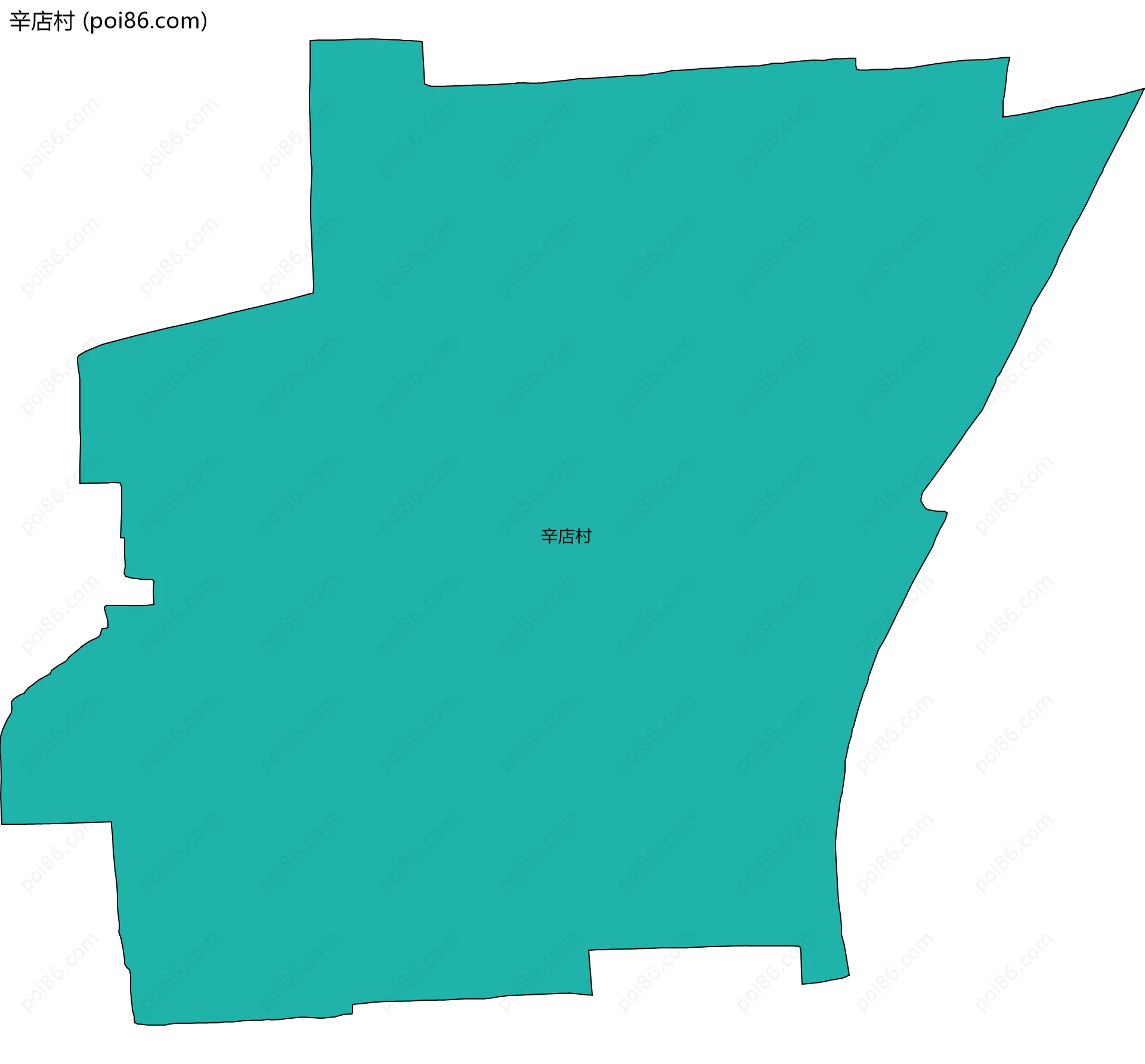 辛店村边界地图