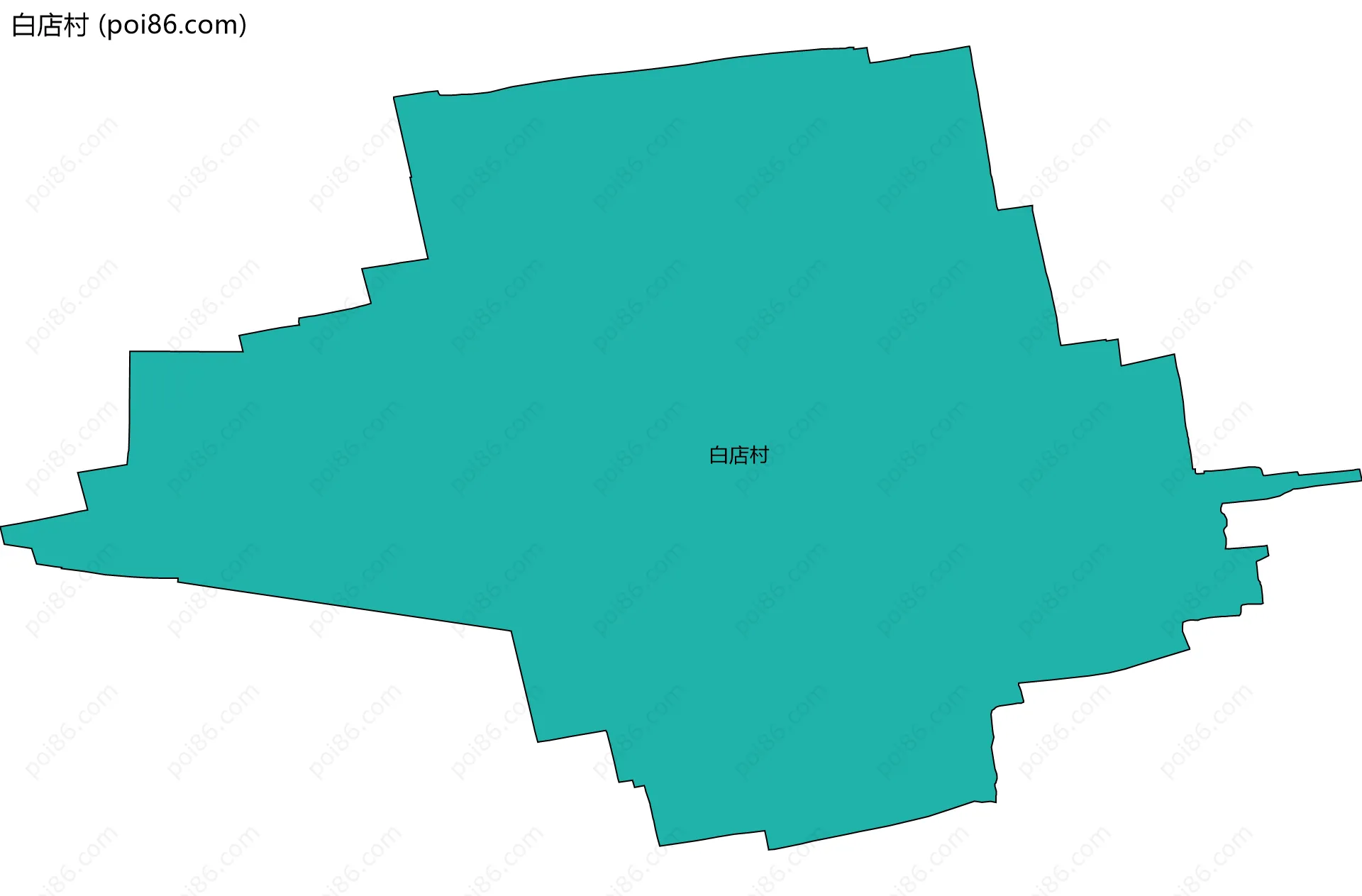 白店村边界地图