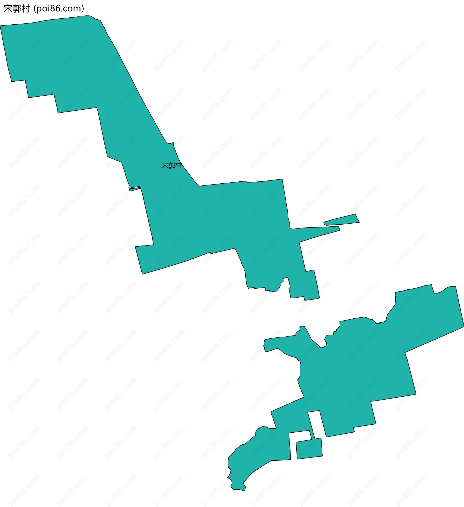 宋郭村边界地图