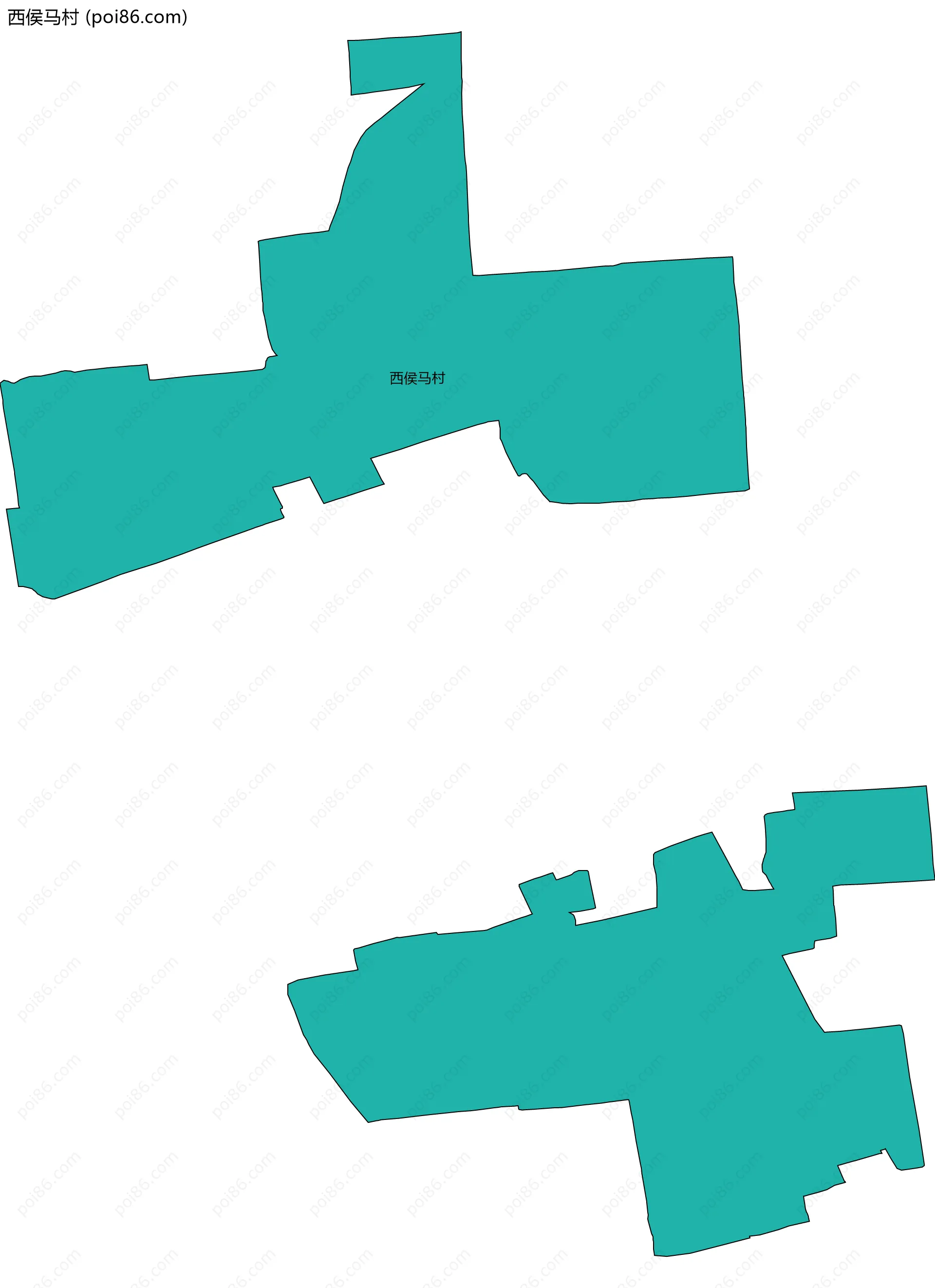 西侯马村边界地图