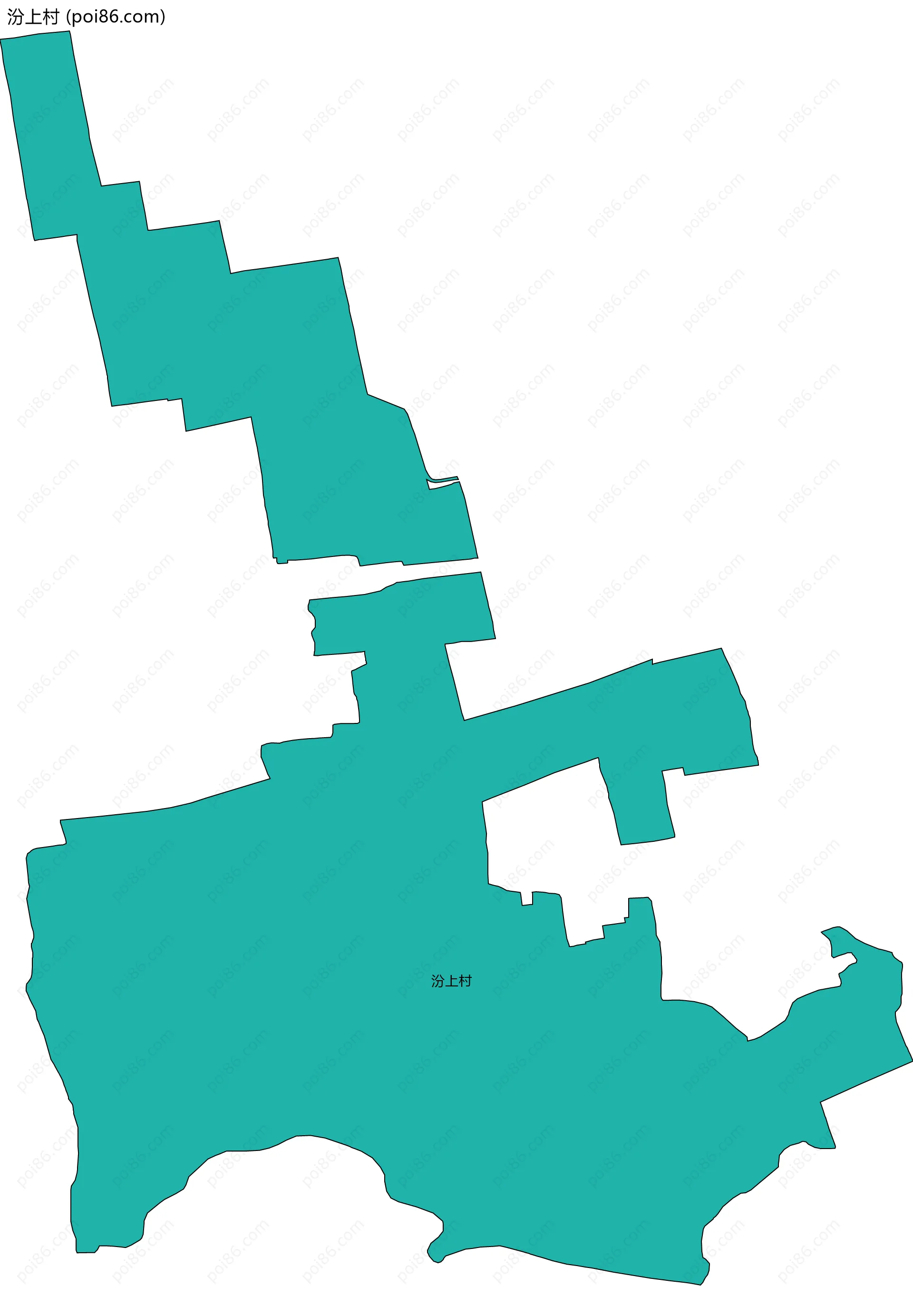 汾上村边界地图