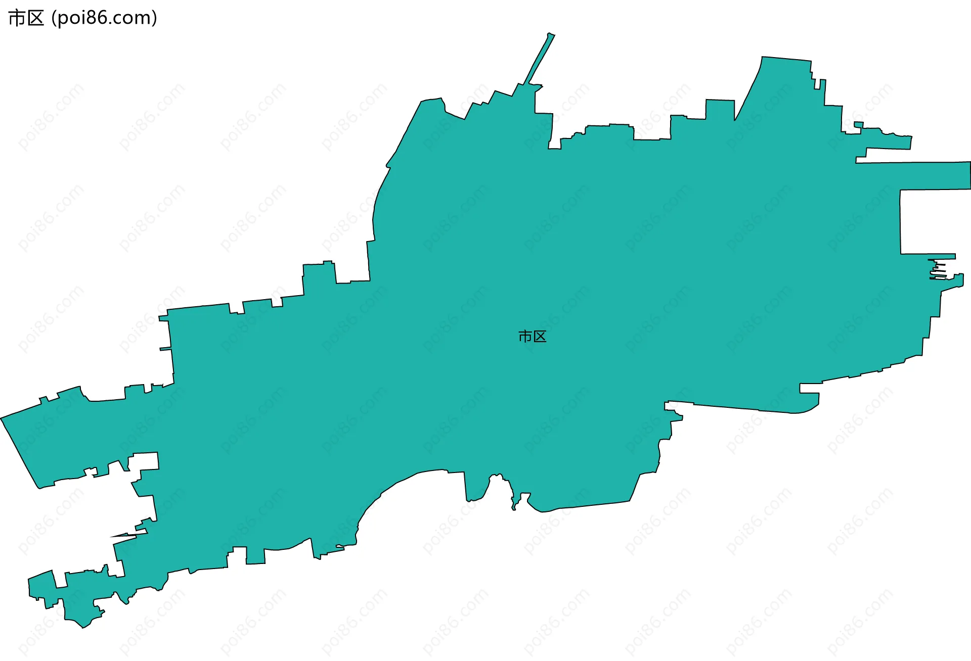 市区边界地图
