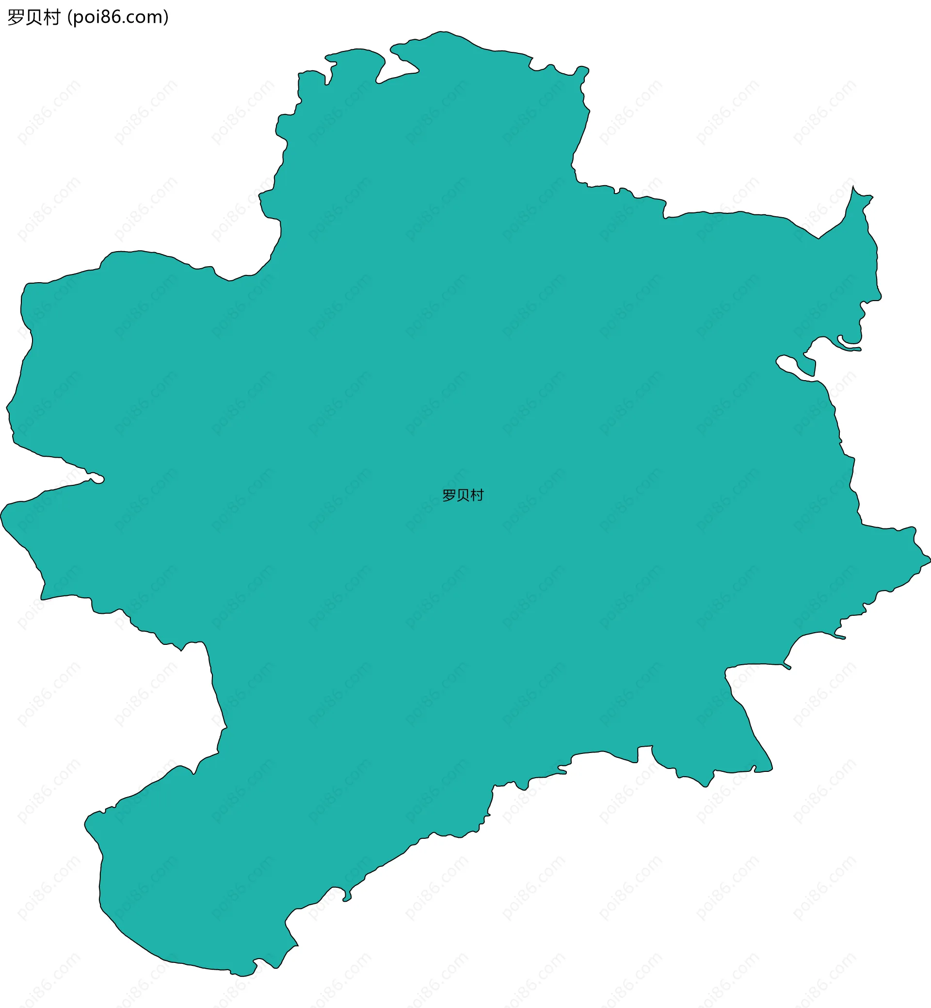 罗贝村边界地图