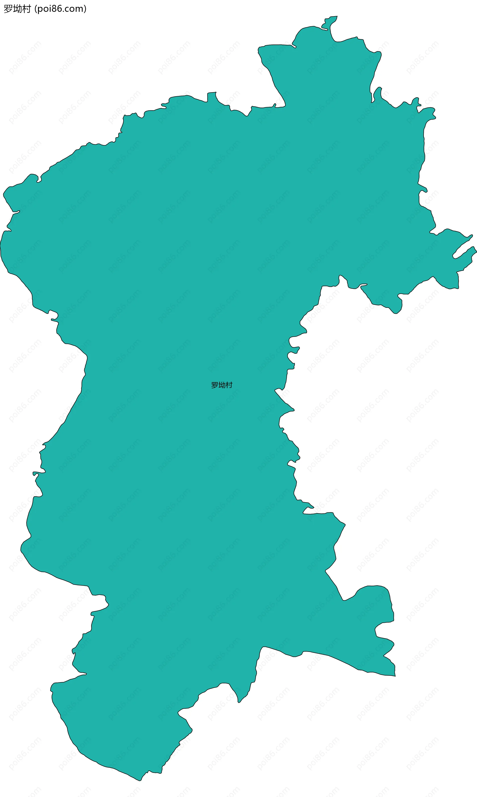 罗坳村边界地图