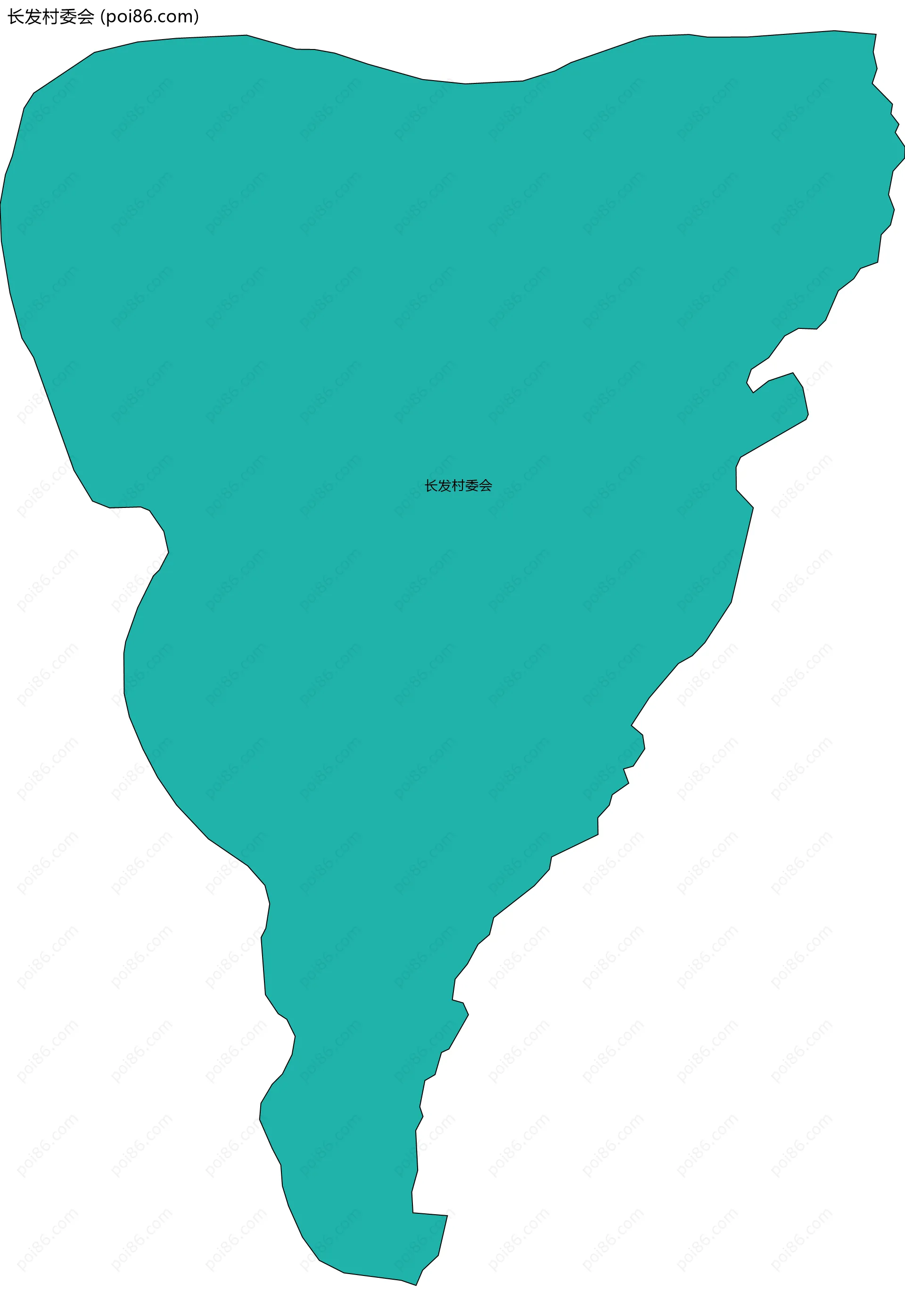 长发村委会边界地图