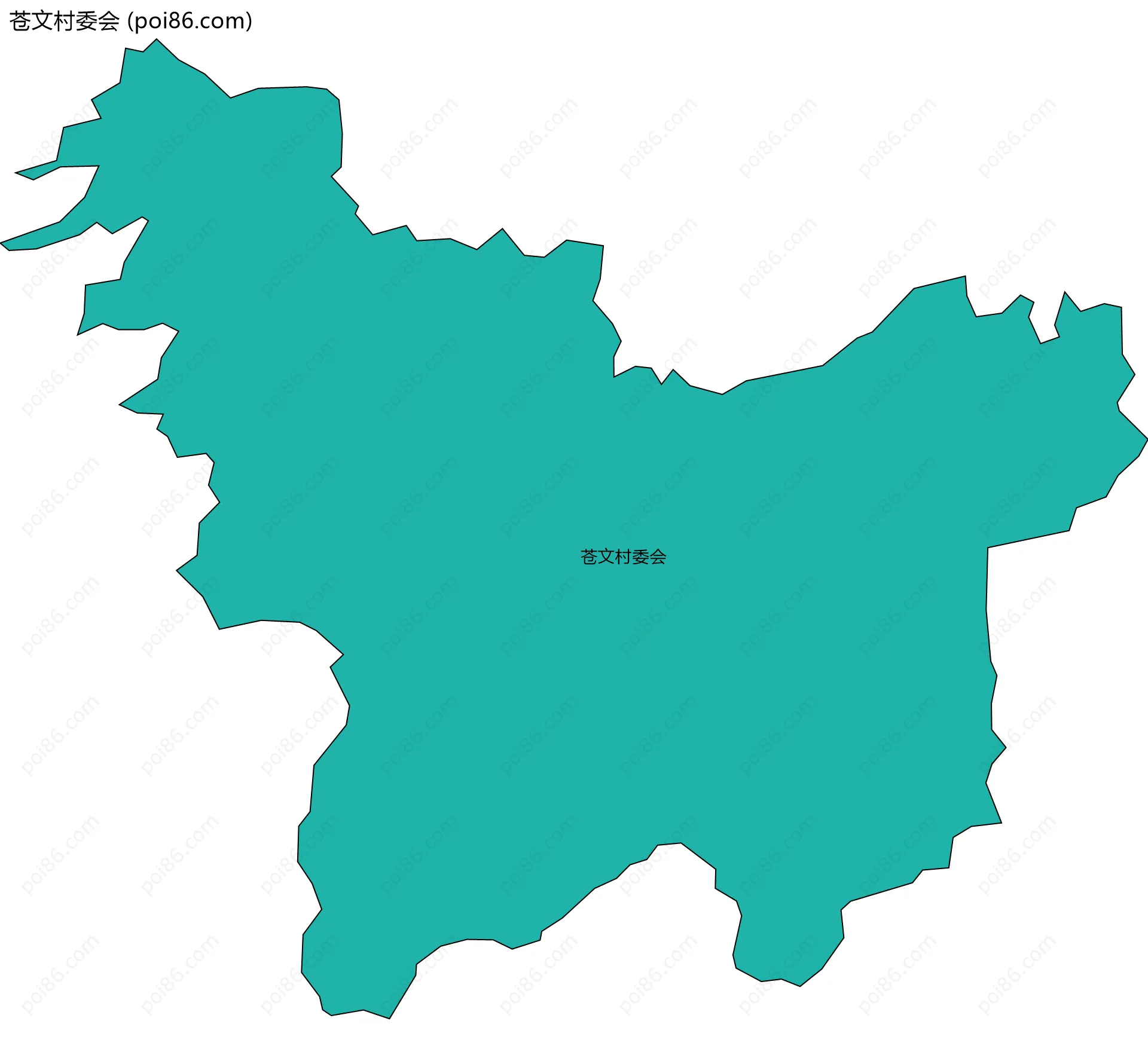 苍文村委会边界地图