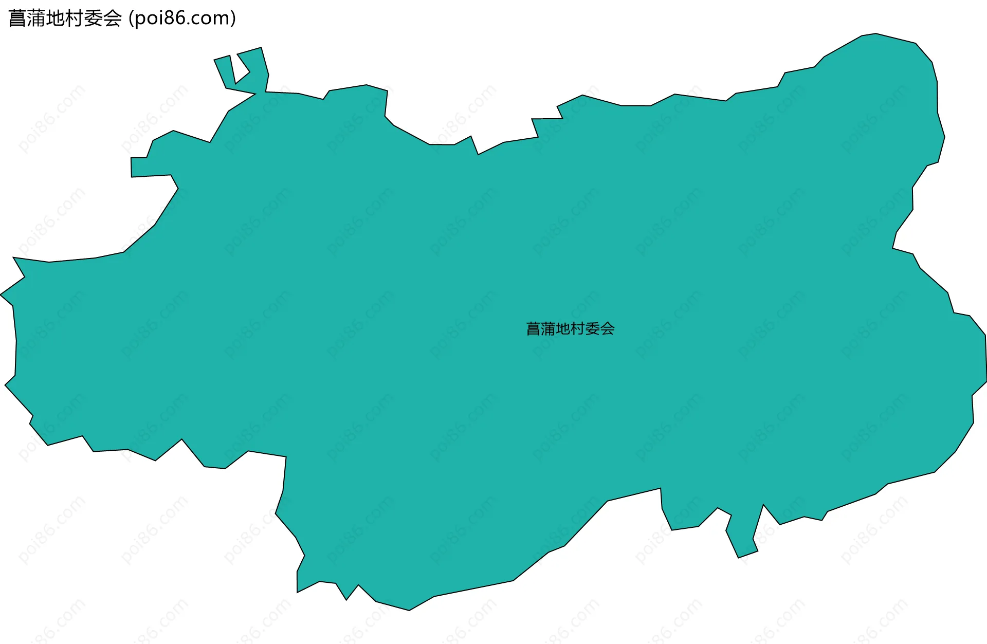 菖蒲地村委会边界地图