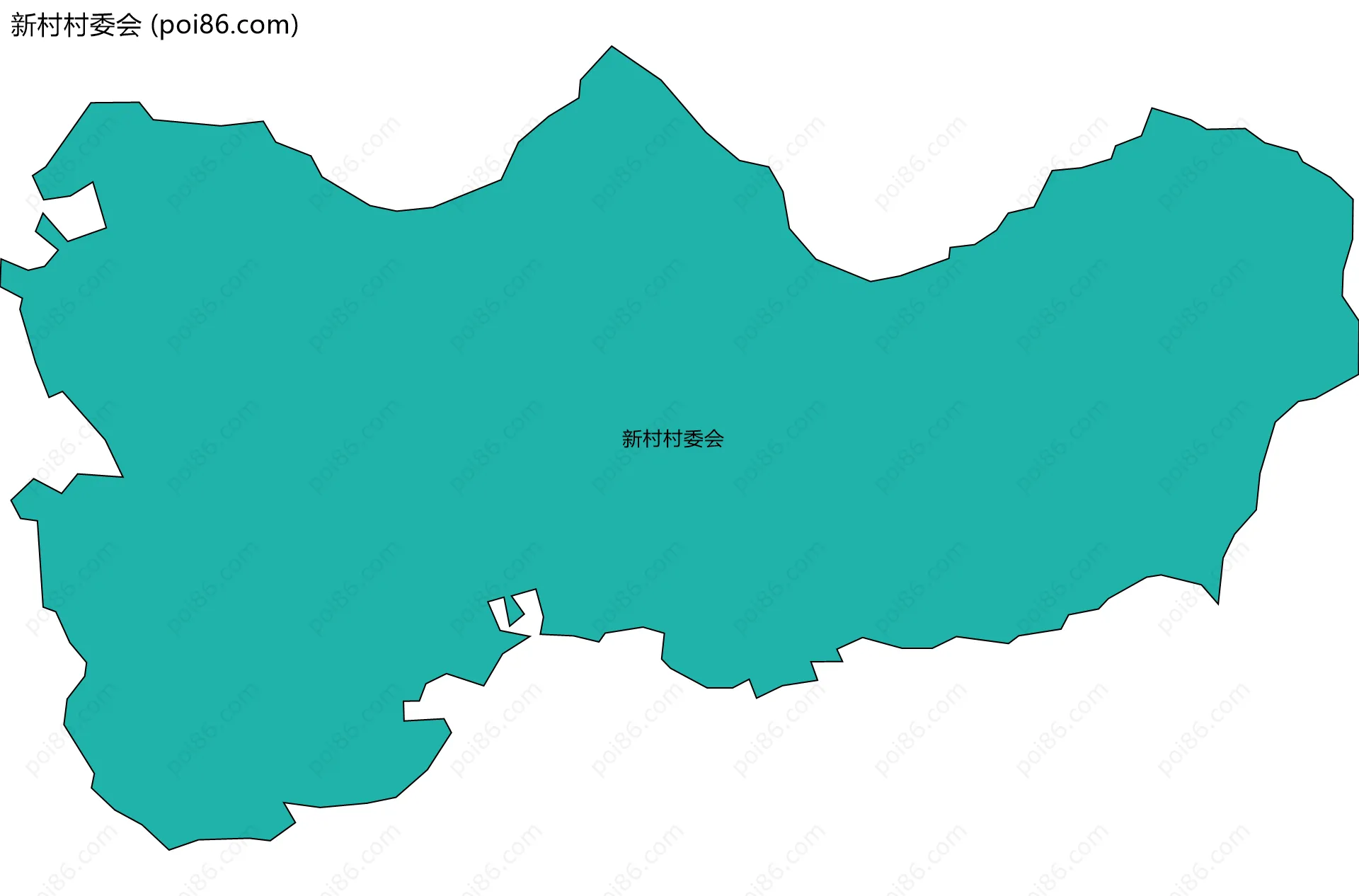 新村村委会边界地图