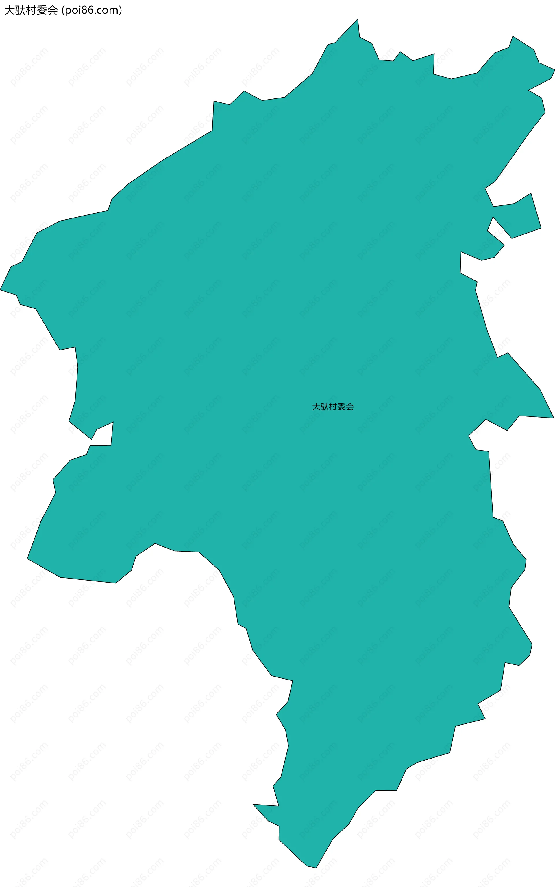 大驮村委会边界地图