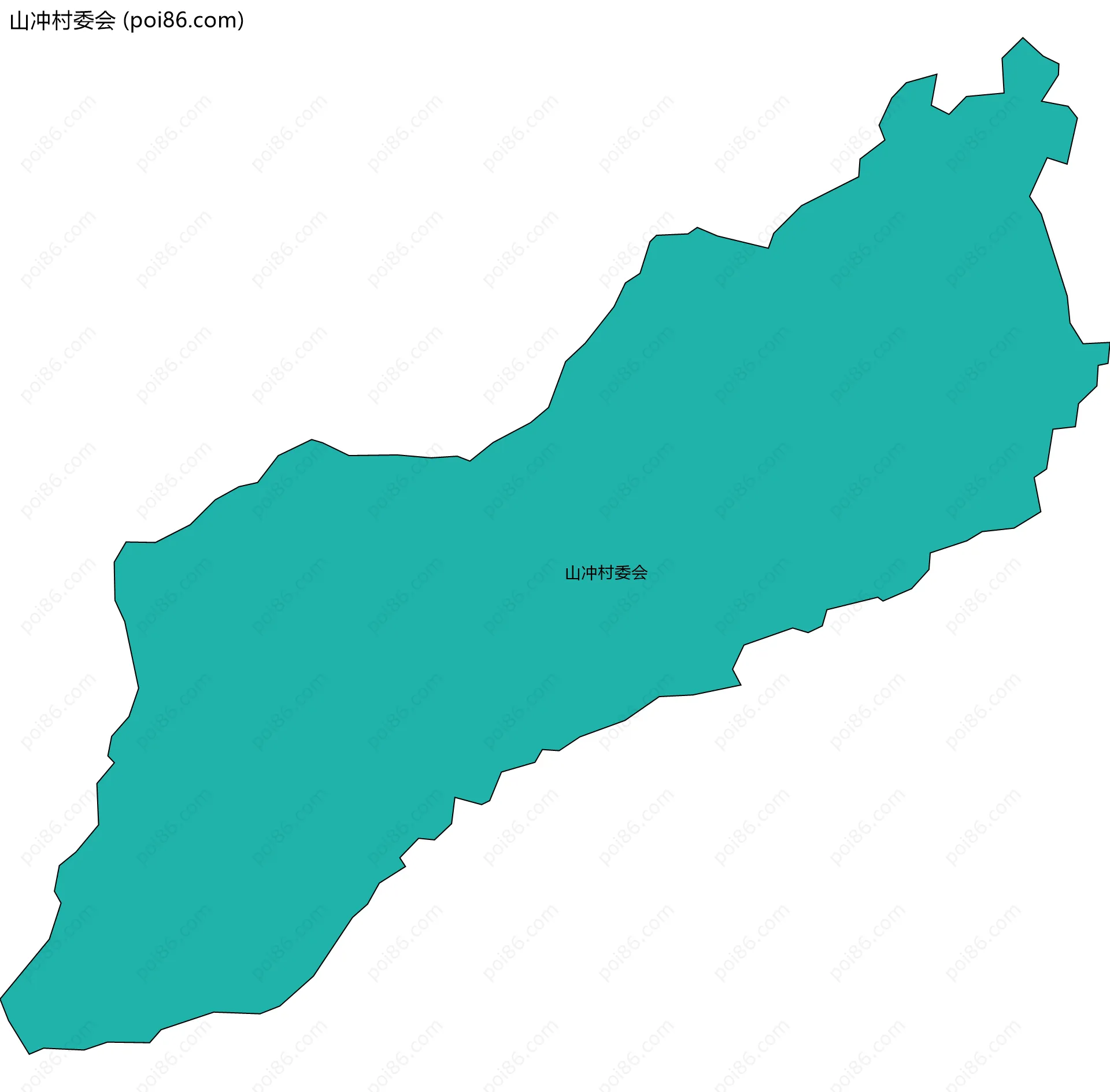 山冲村委会边界地图