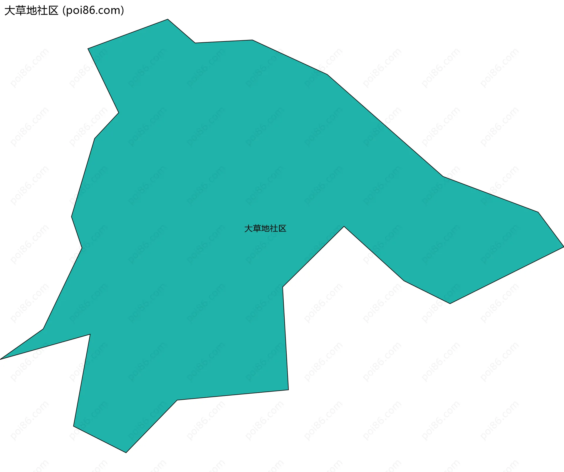 大草地社区边界地图