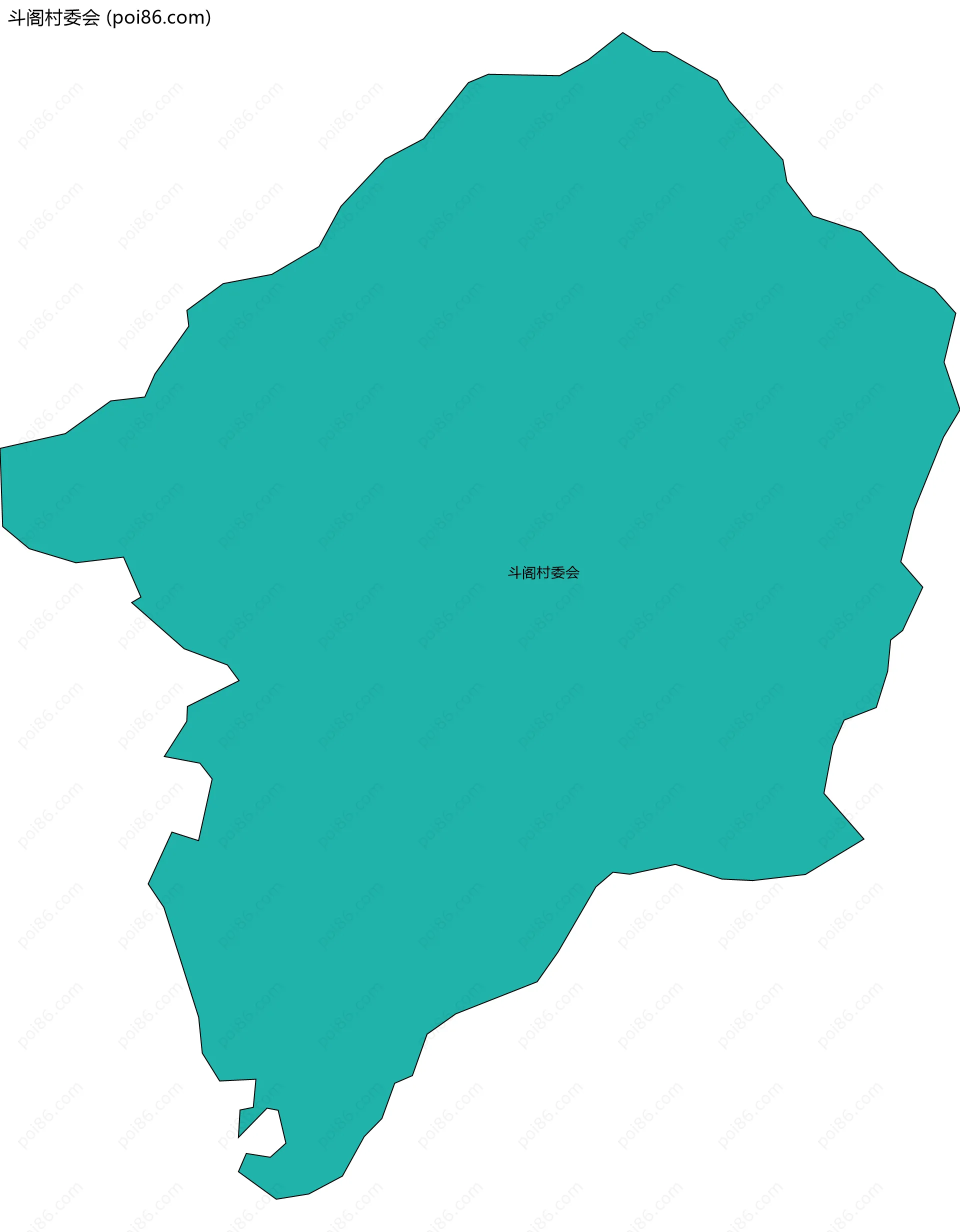 斗阁村委会边界地图