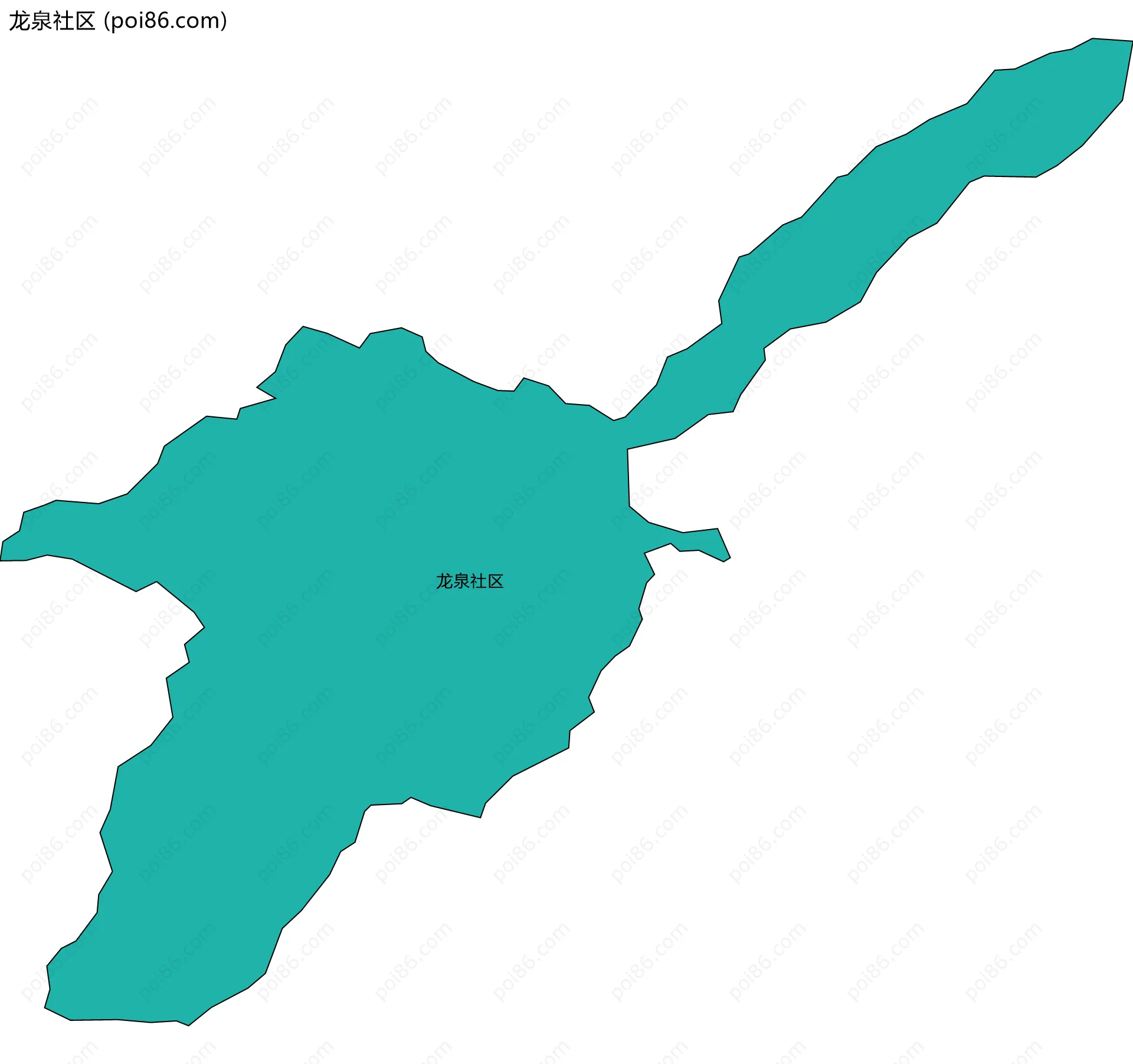 龙泉社区边界地图