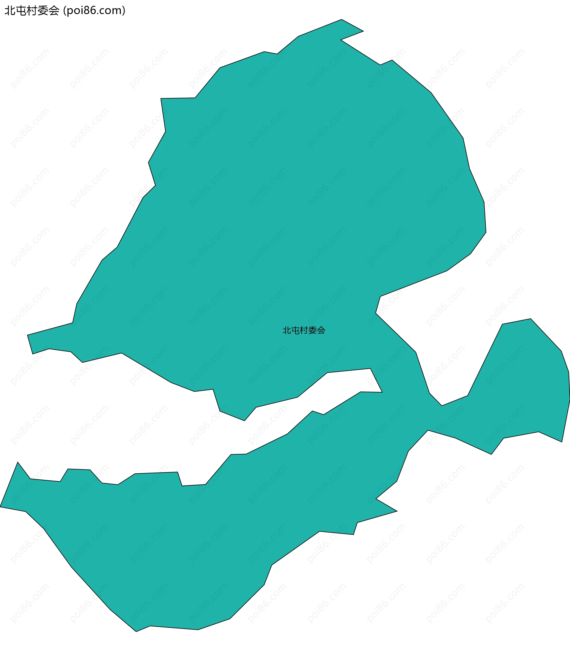 北屯村委会边界地图