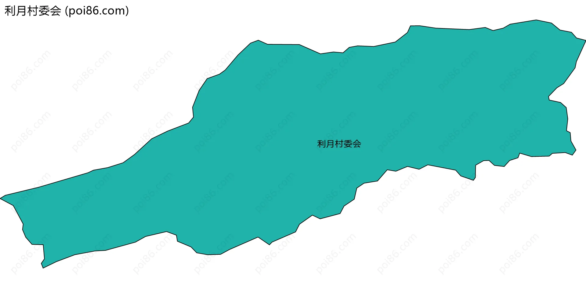 利月村委会边界地图