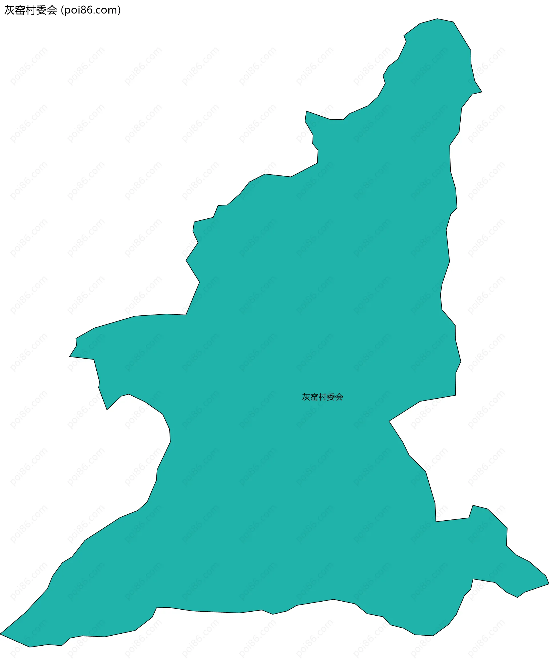 灰窑村委会边界地图