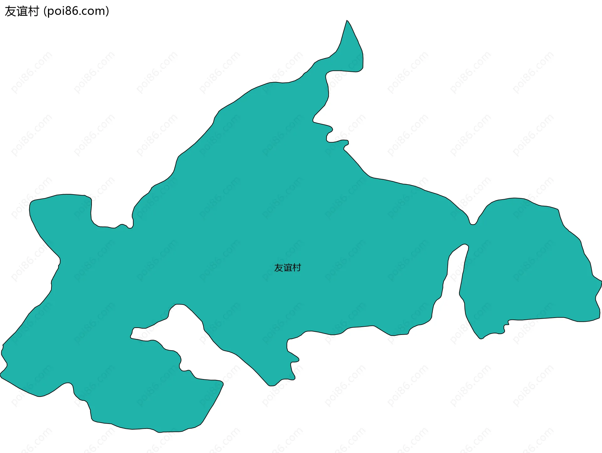 友谊村边界地图