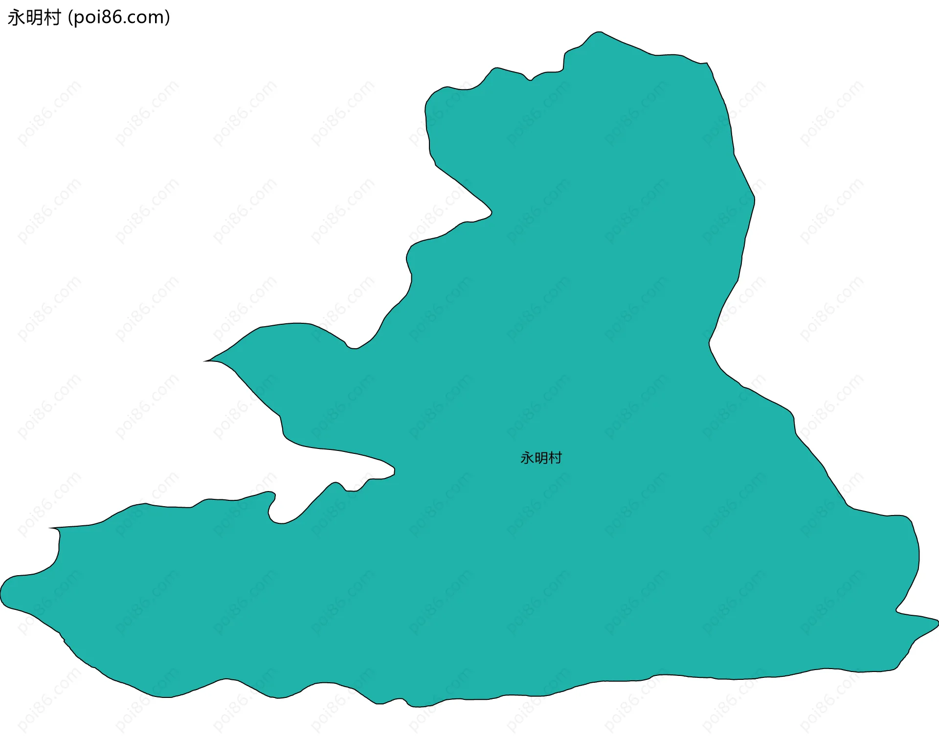 永明村边界地图