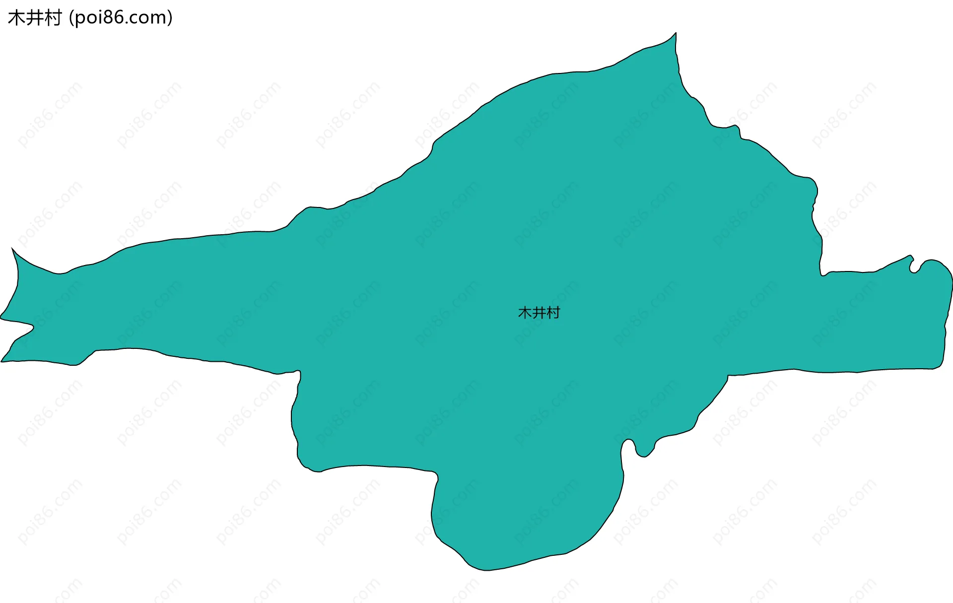 木井村边界地图