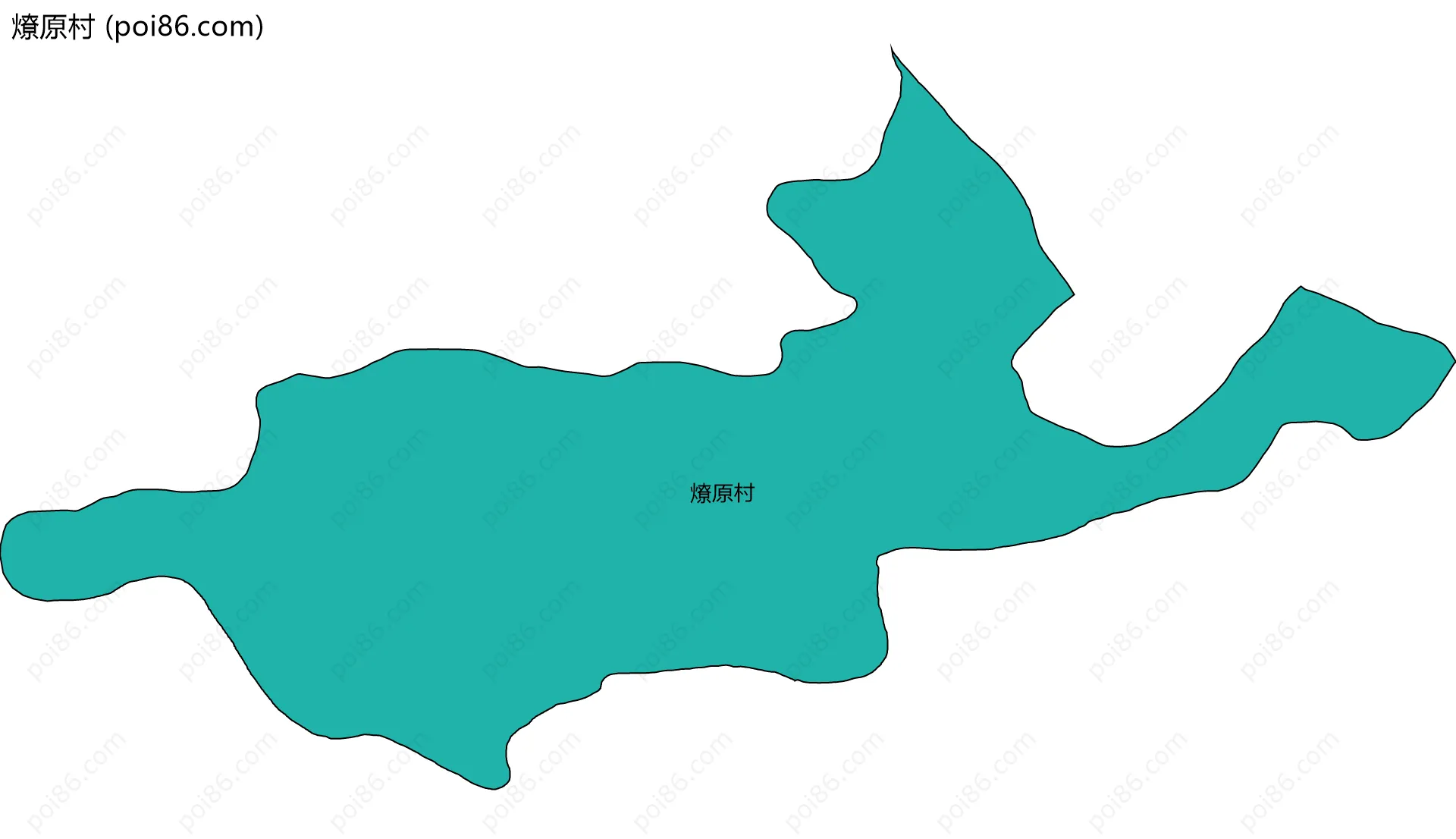 燎原村边界地图