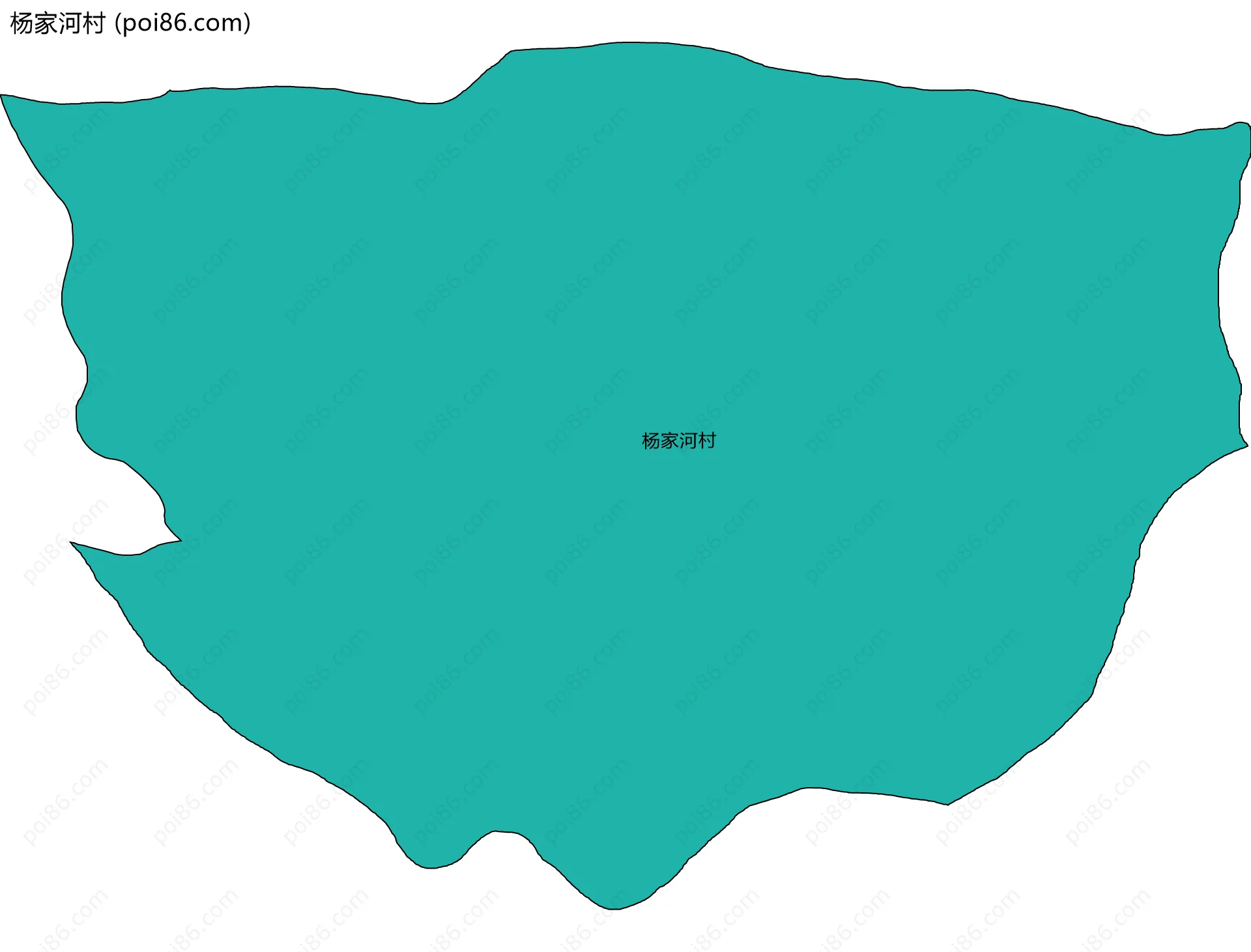 杨家河村边界地图