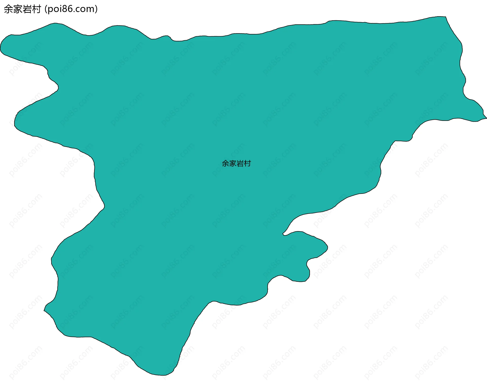 余家岩村边界地图