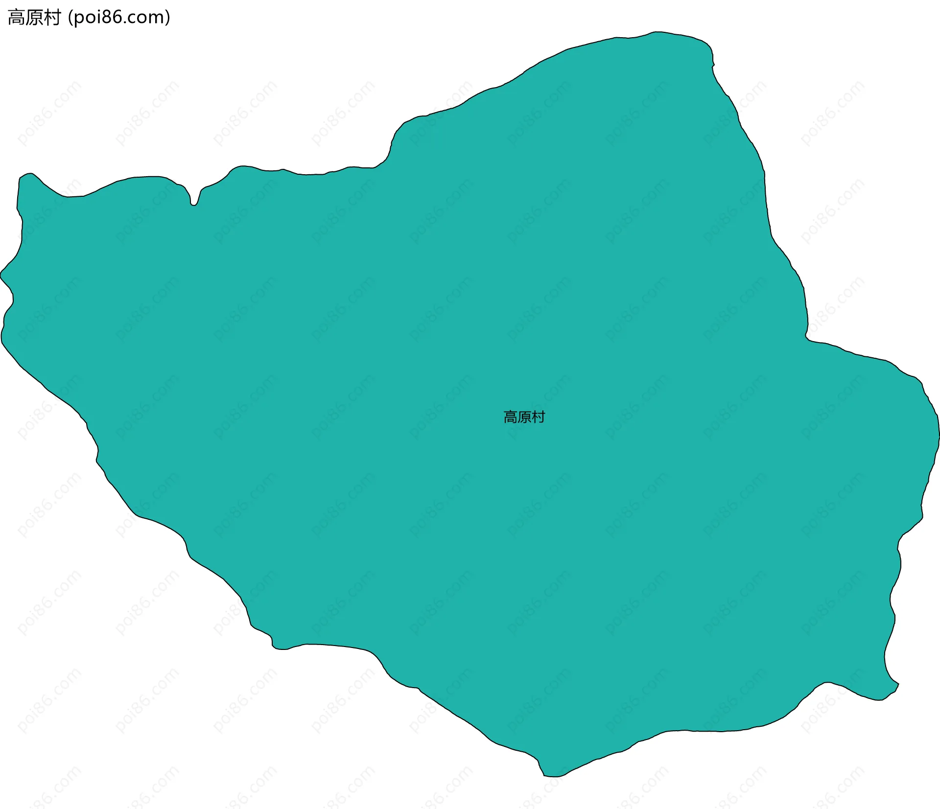 高原村边界地图
