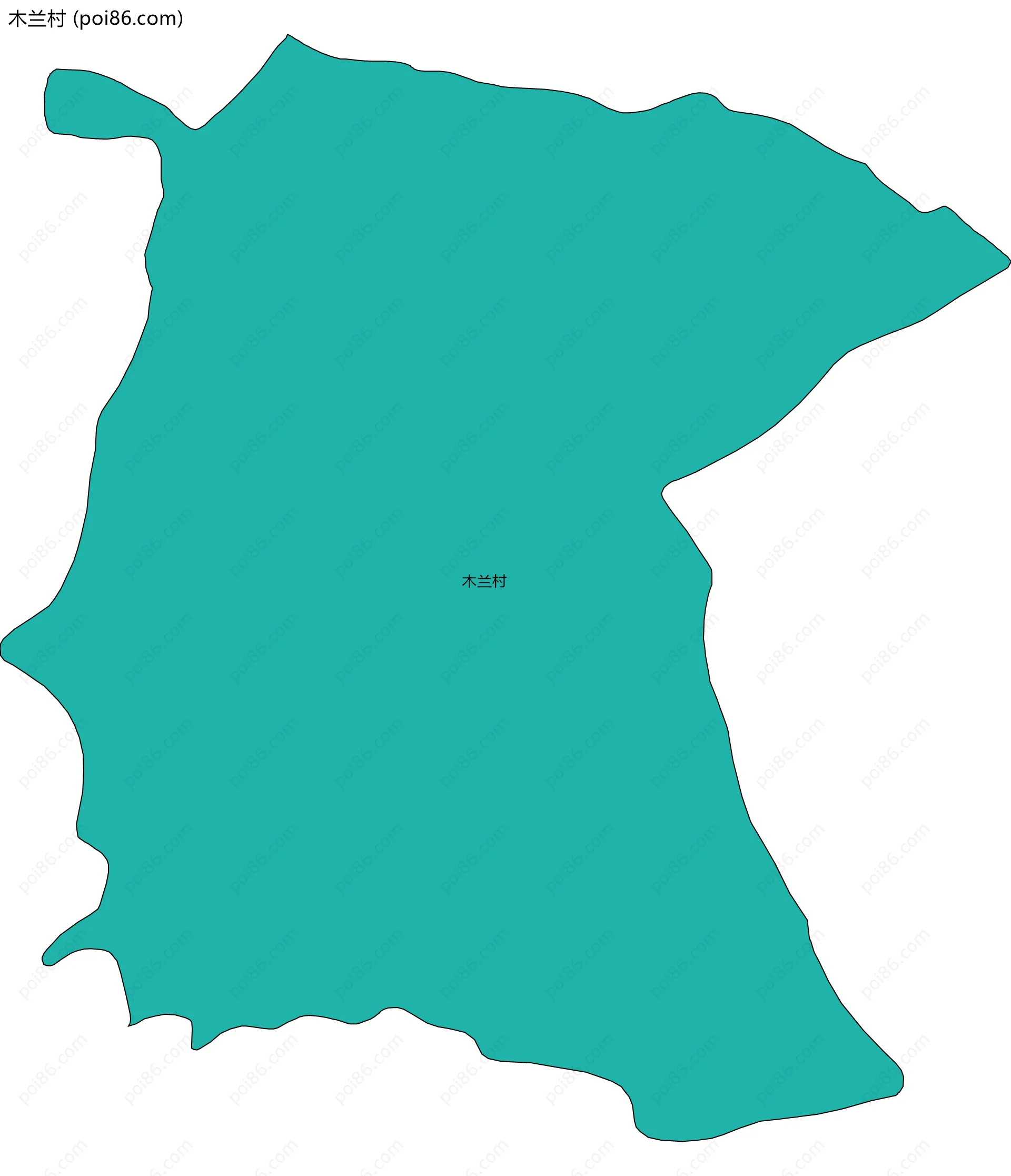 木兰村边界地图