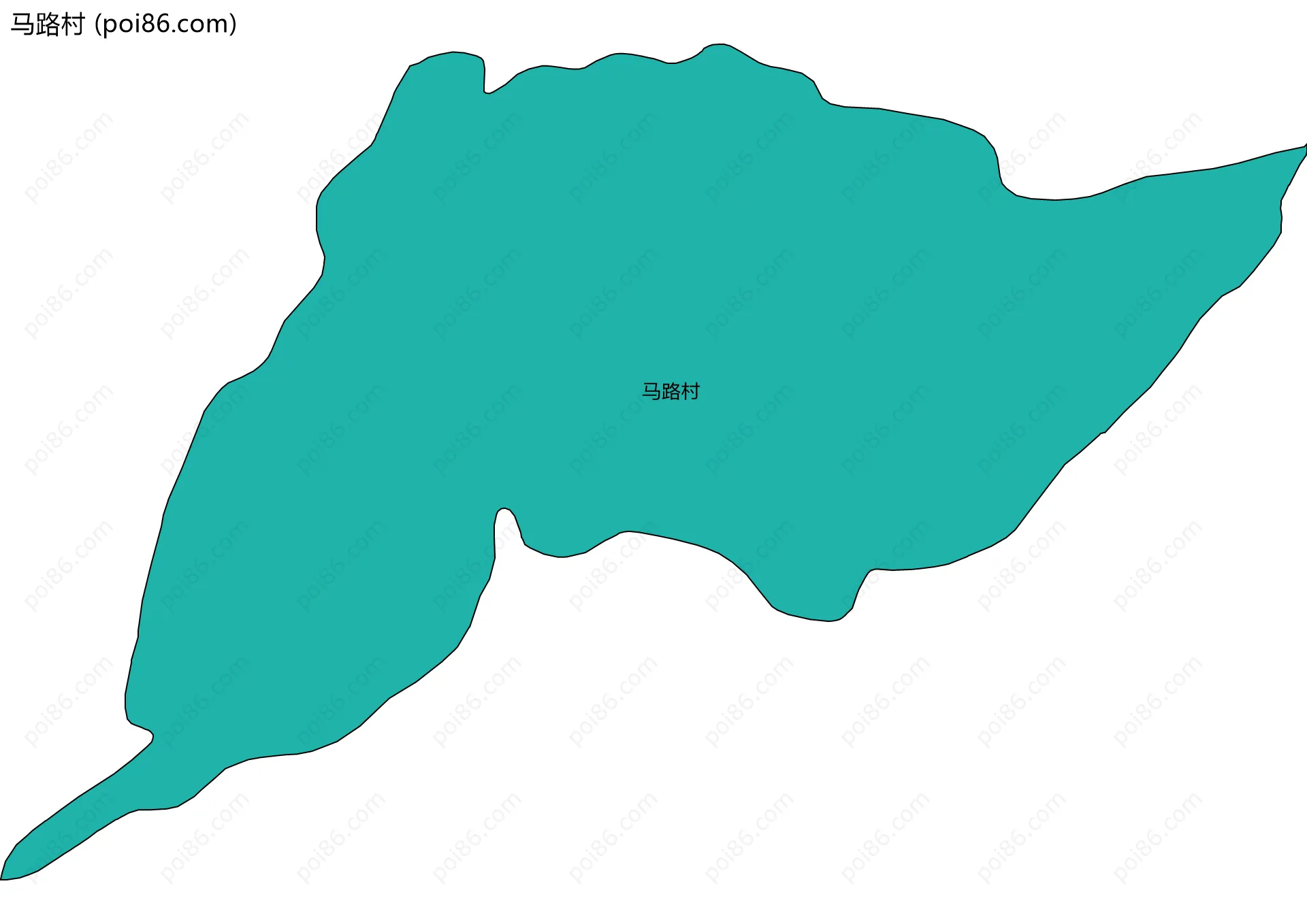 马路村边界地图