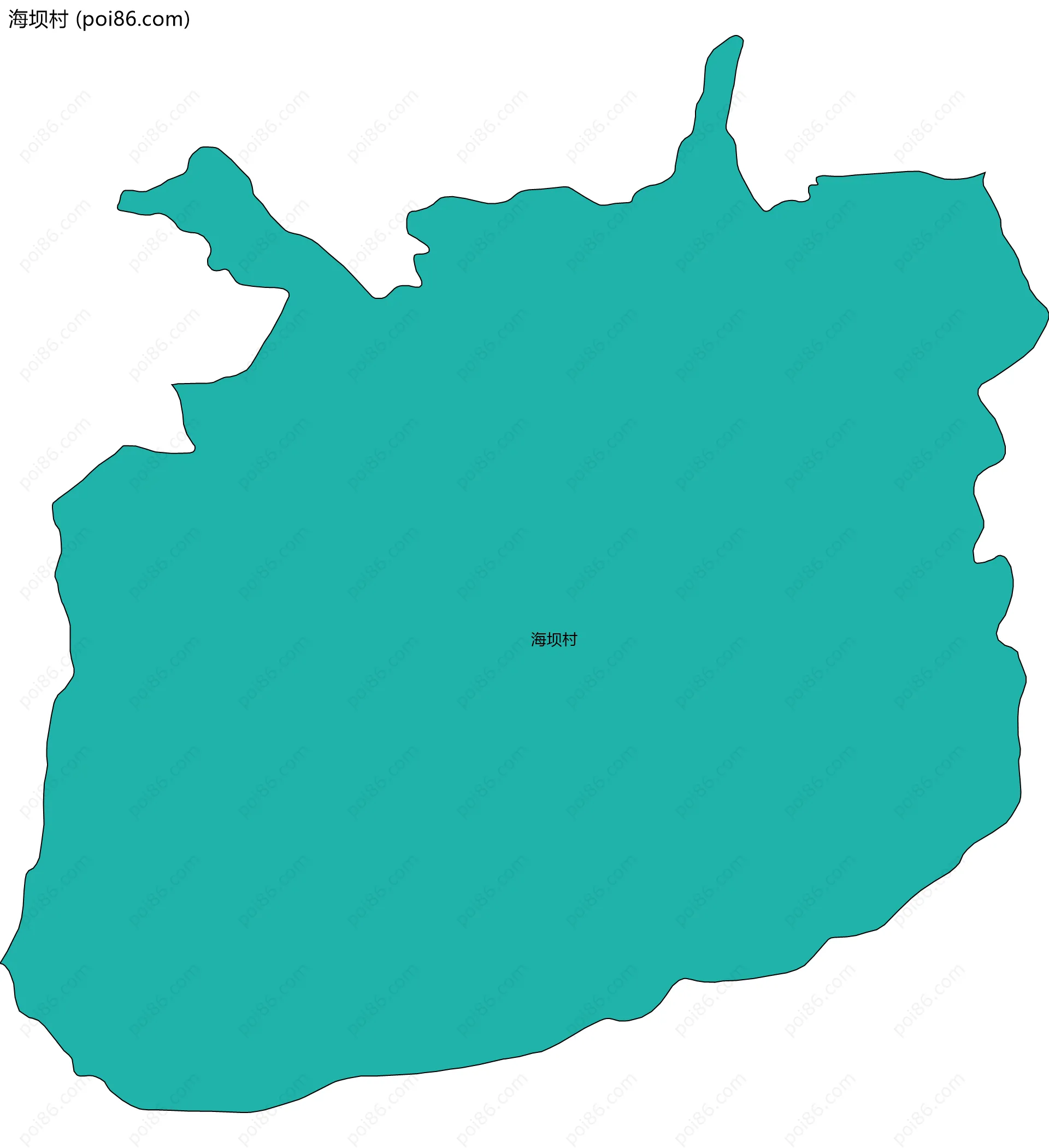 海坝村边界地图