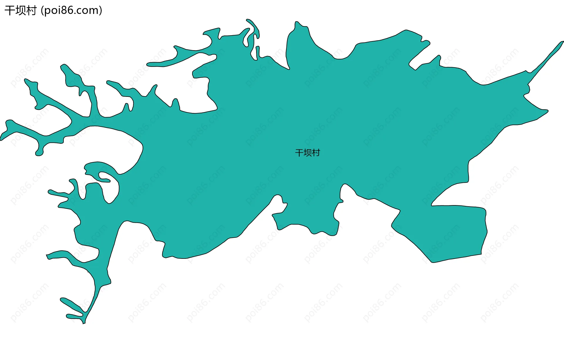 干坝村边界地图
