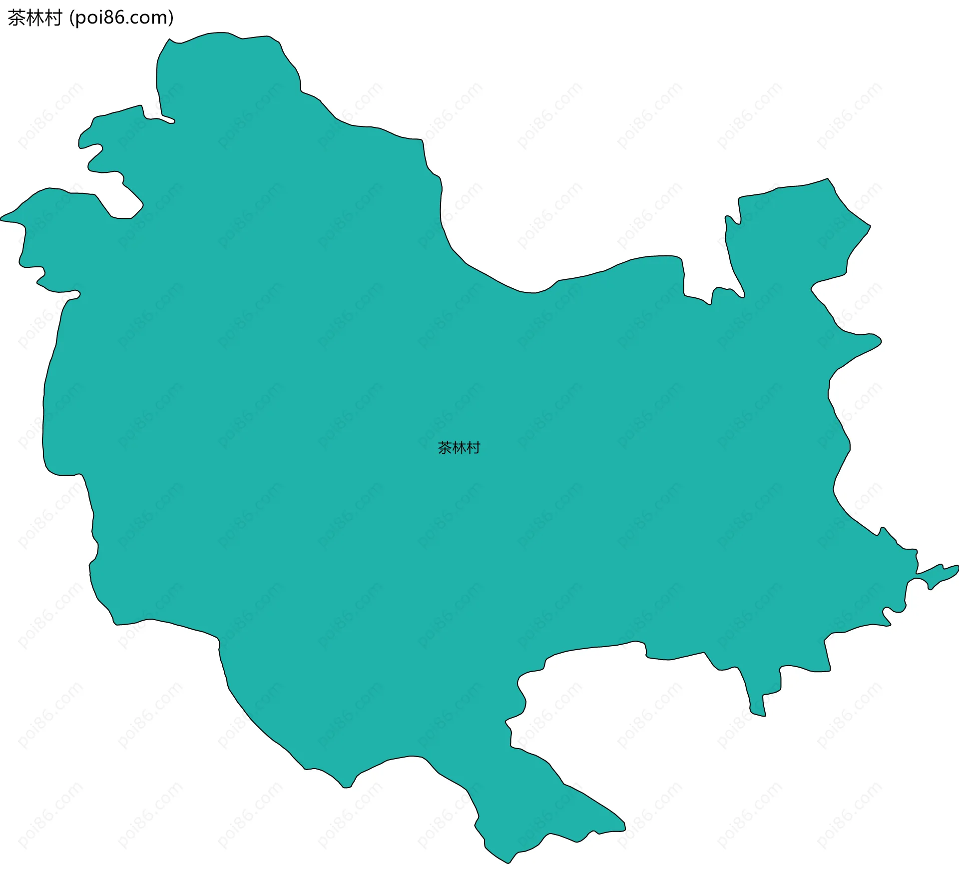 茶林村边界地图
