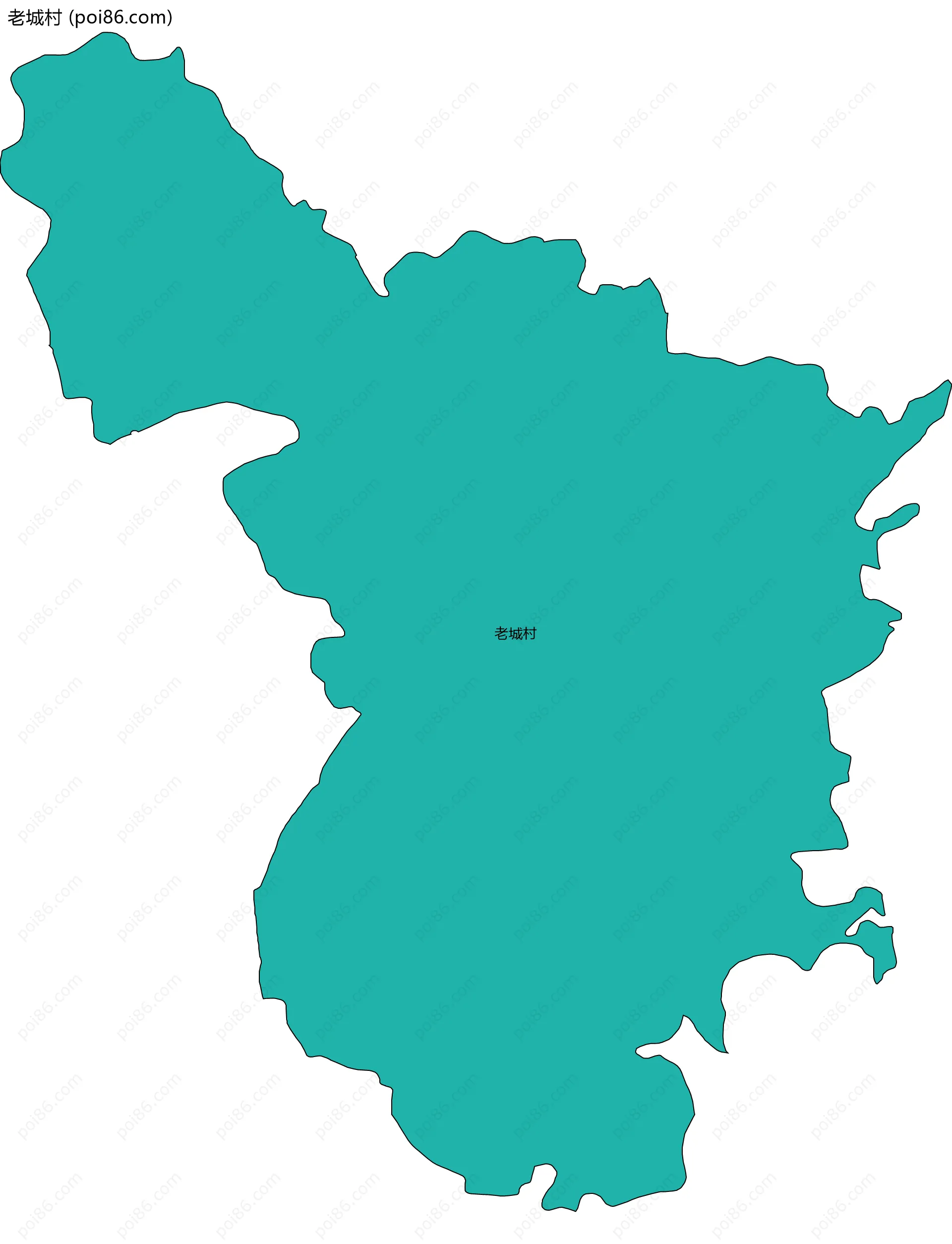 老城村边界地图