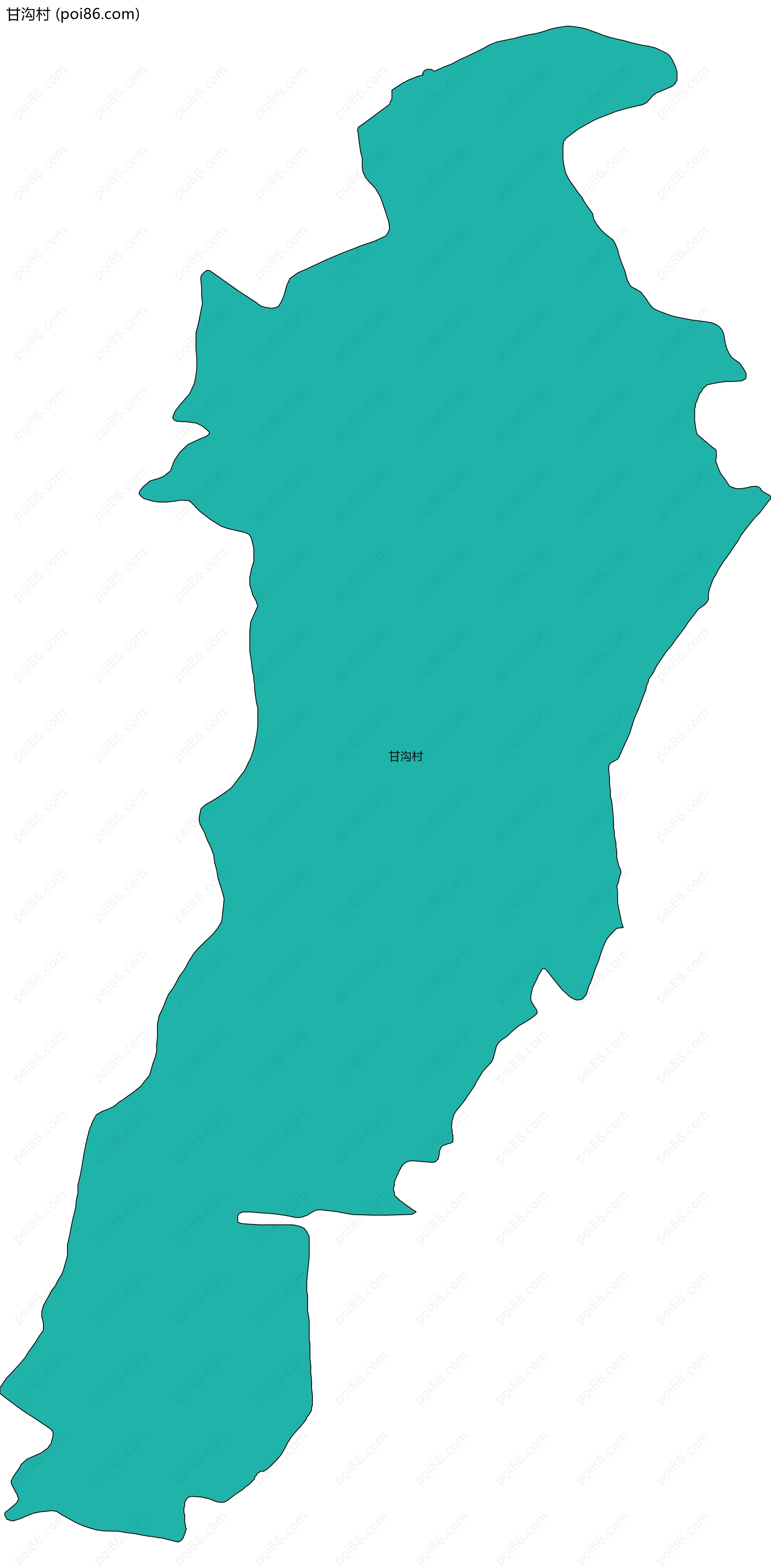 甘沟村边界地图