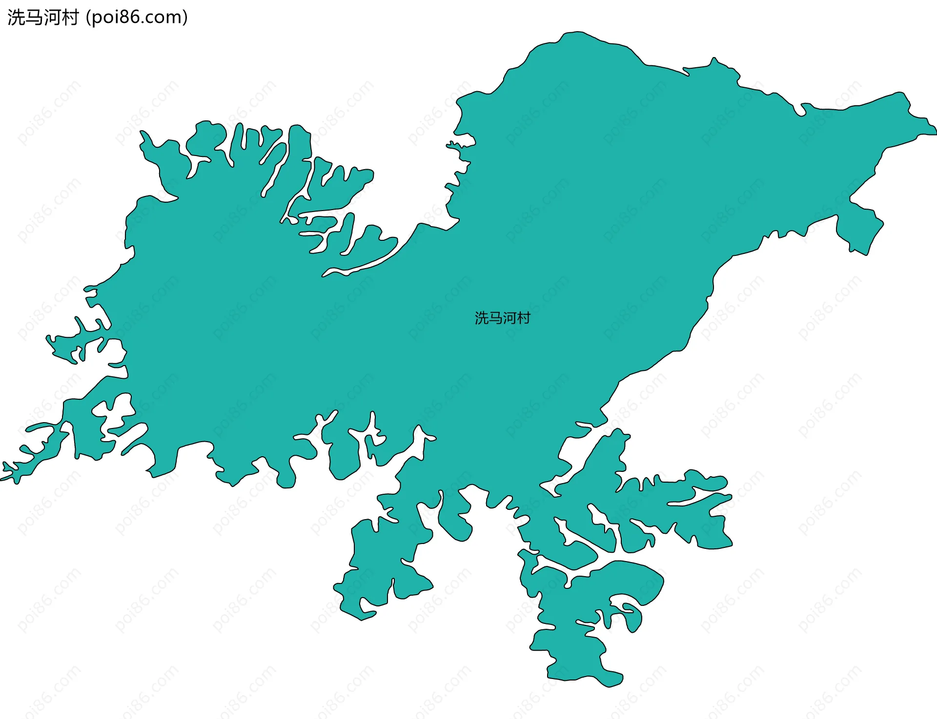 洗马河村边界地图