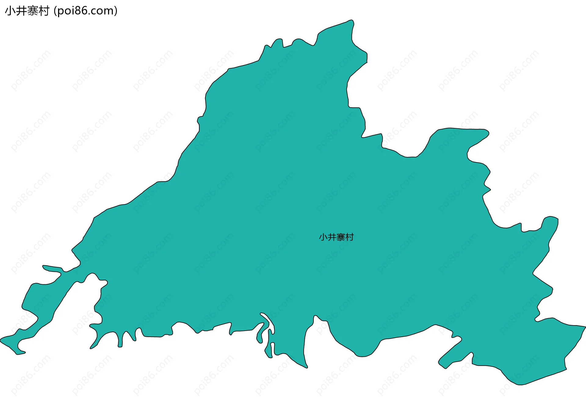 小井寨村边界地图