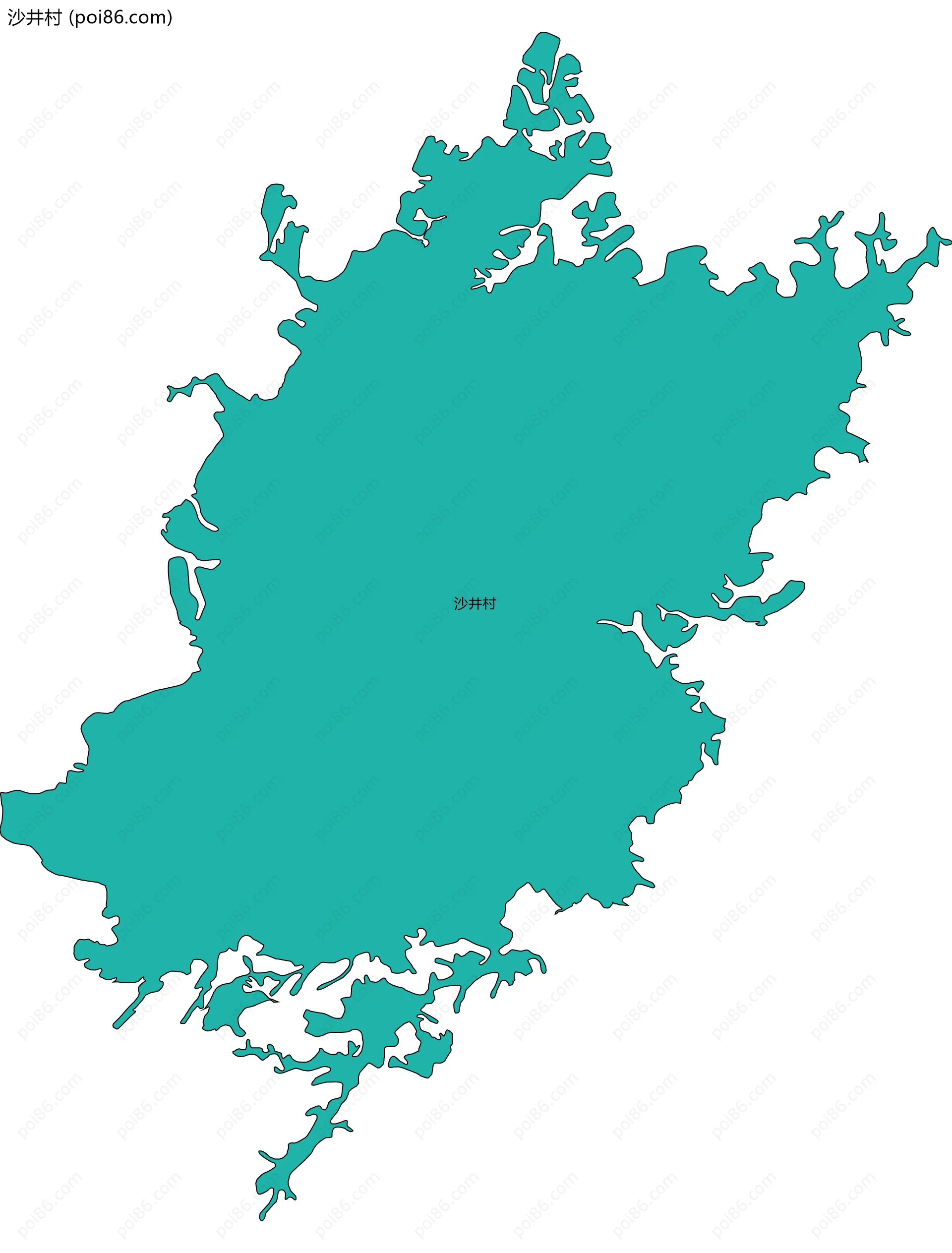 沙井村边界地图