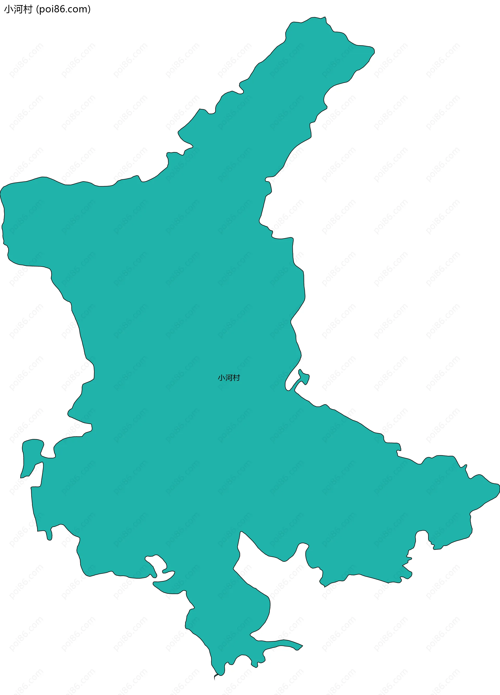 小河村边界地图
