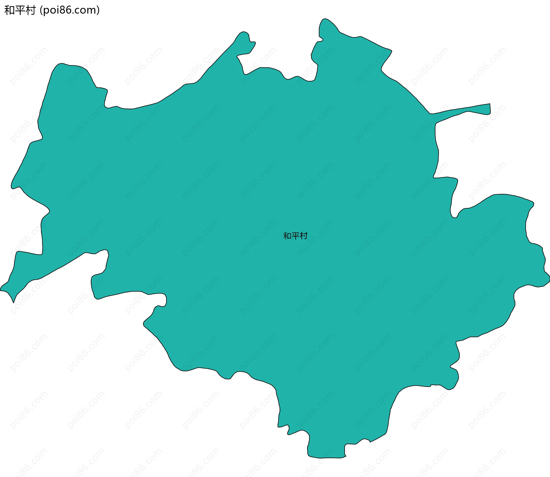 和平村边界地图