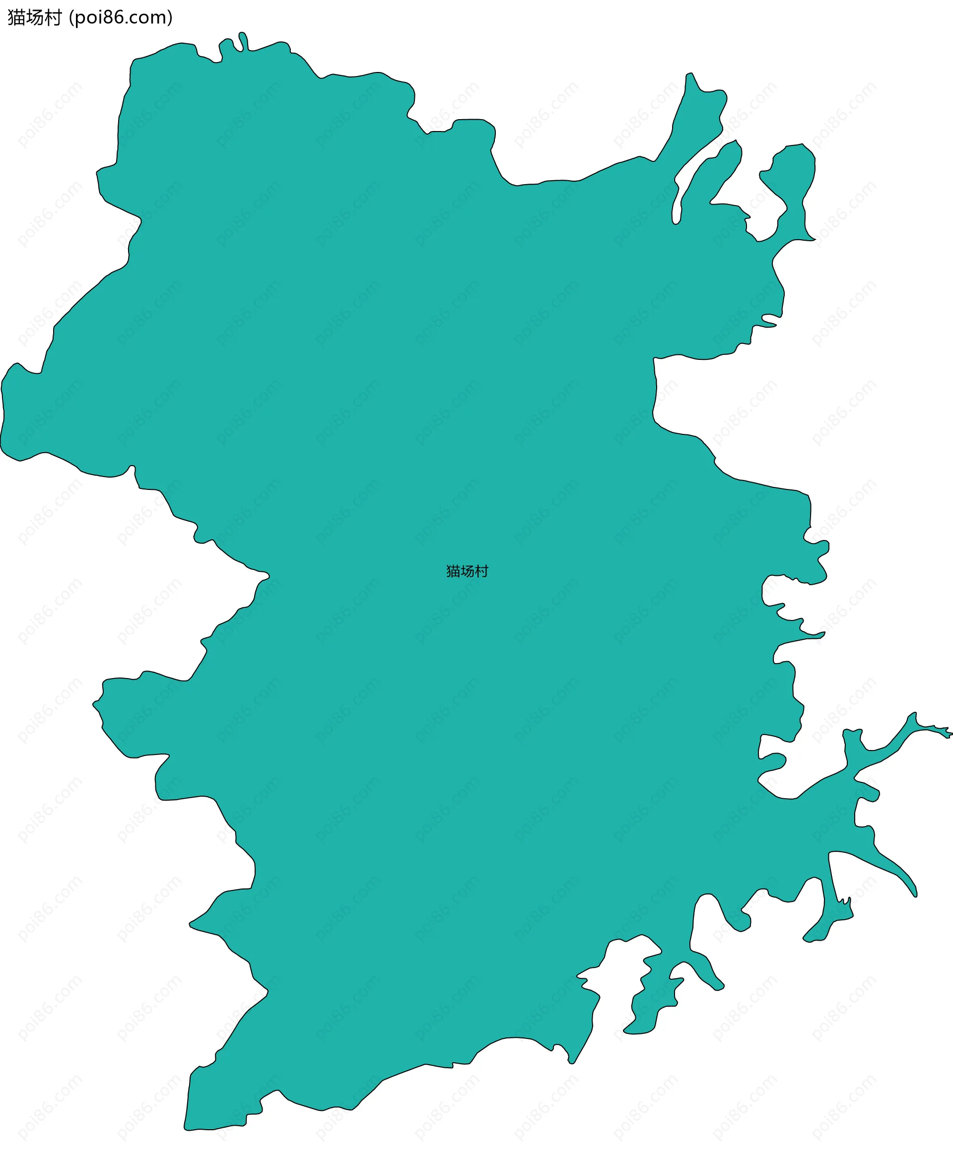 猫场村边界地图