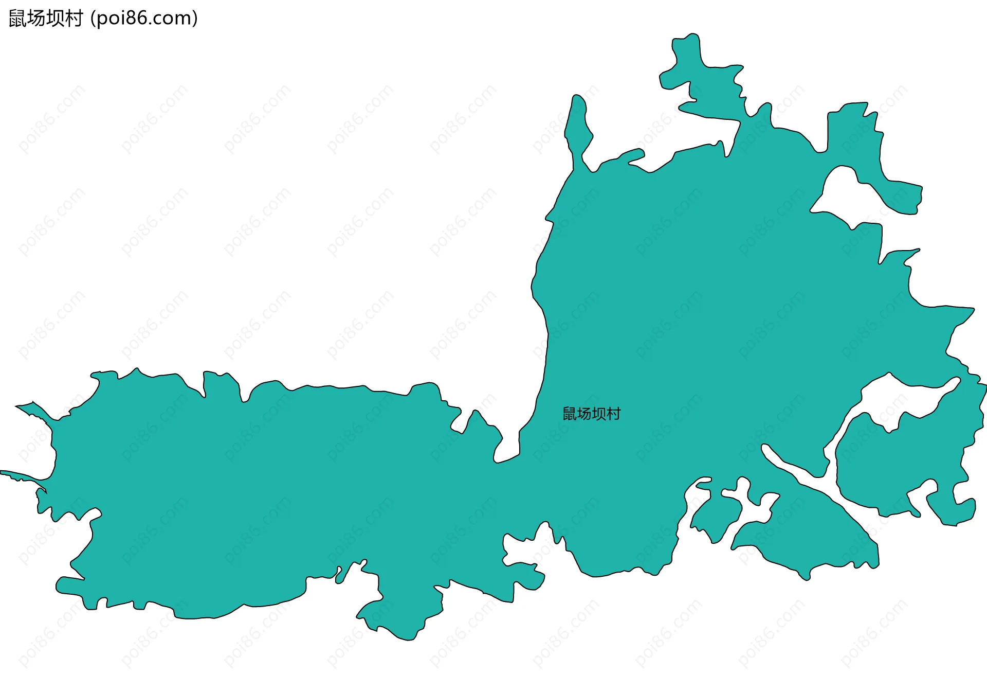鼠场坝村边界地图