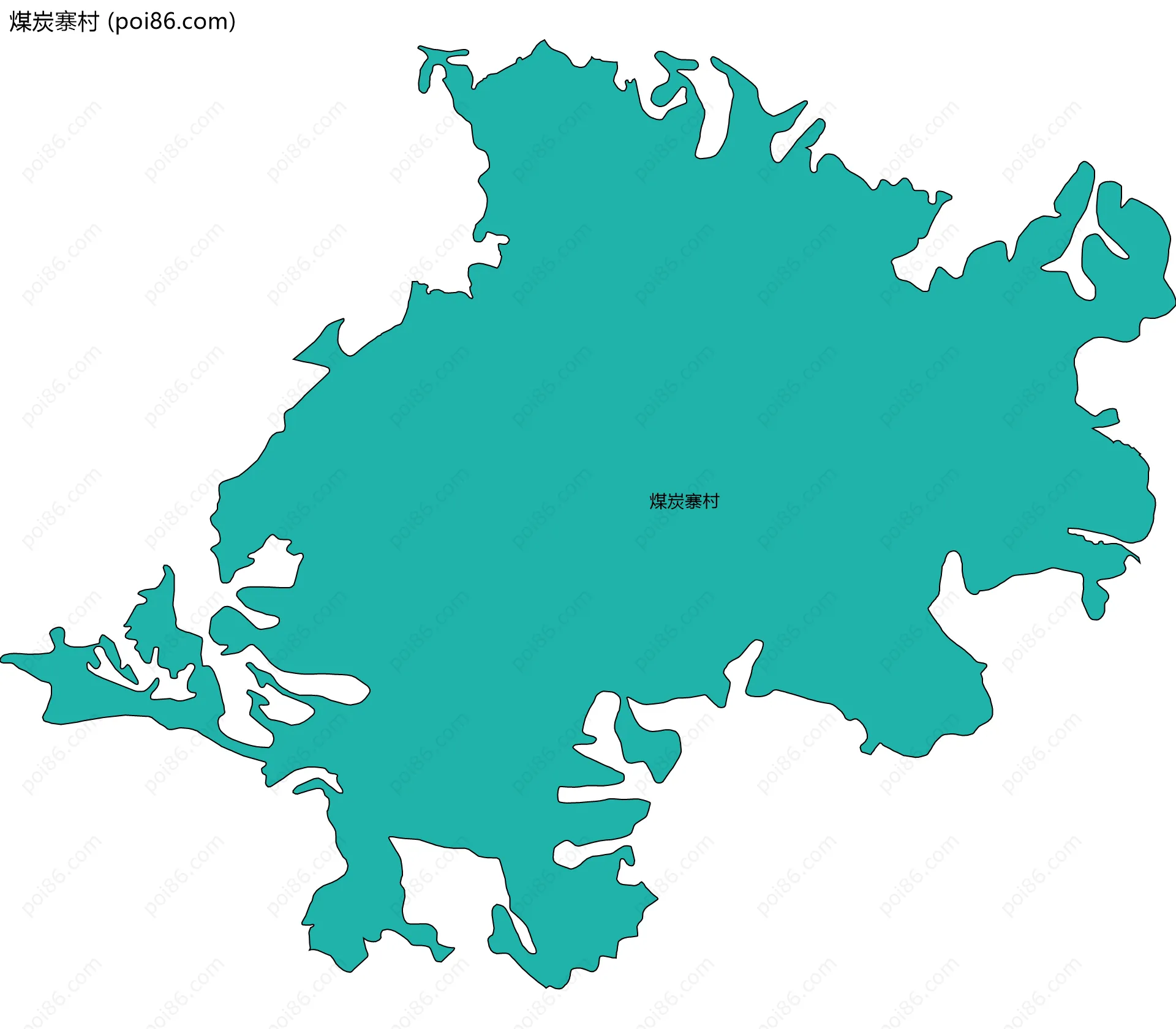 煤炭寨村边界地图