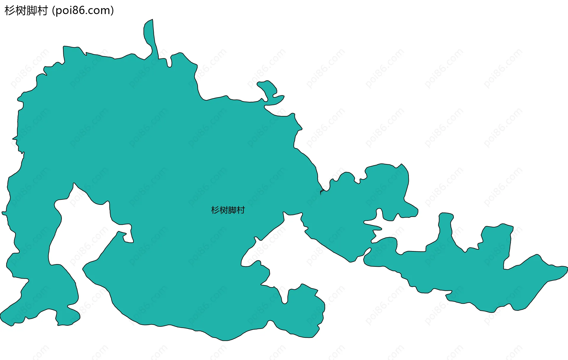 杉树脚村边界地图