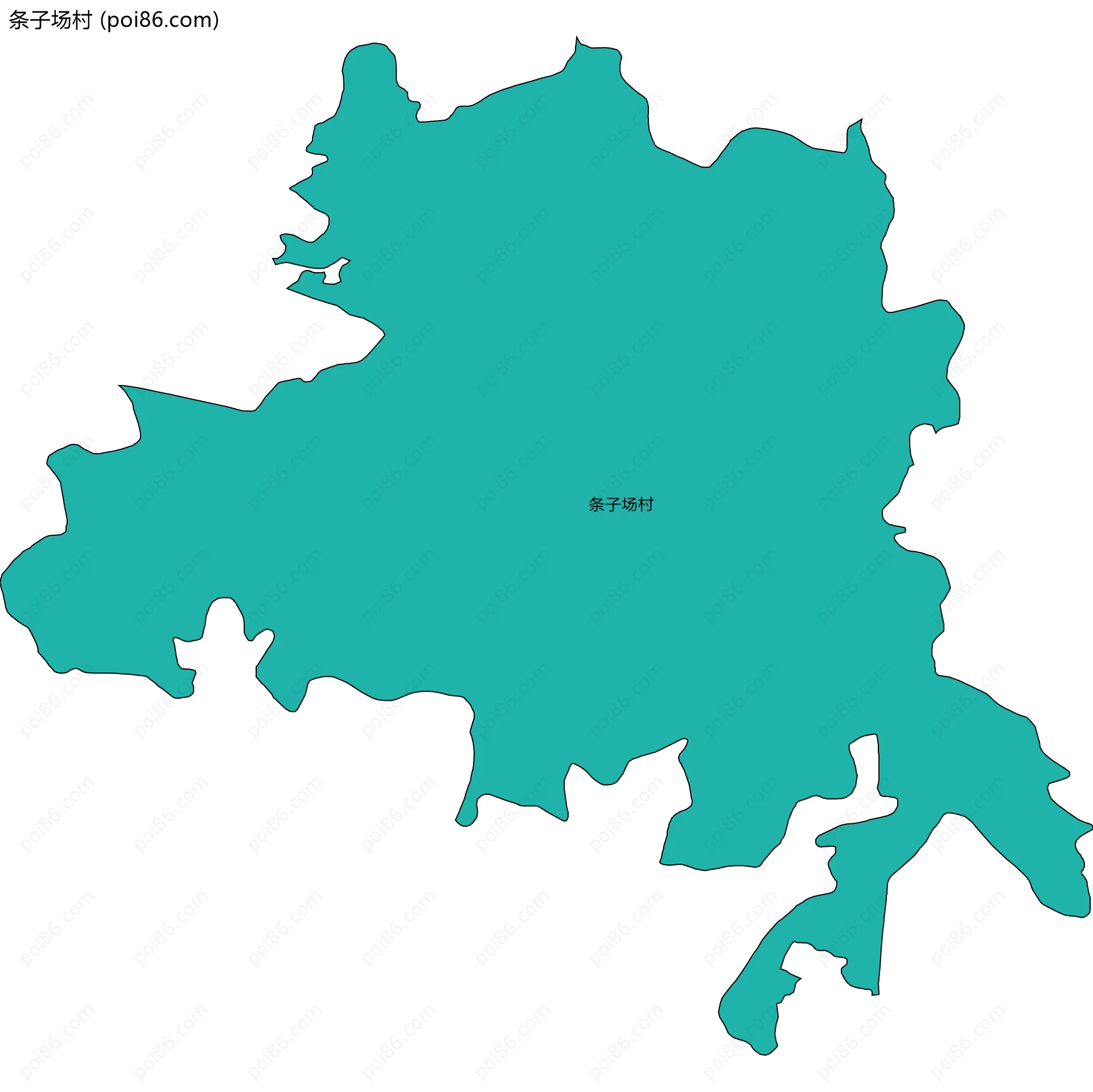 条子场村边界地图