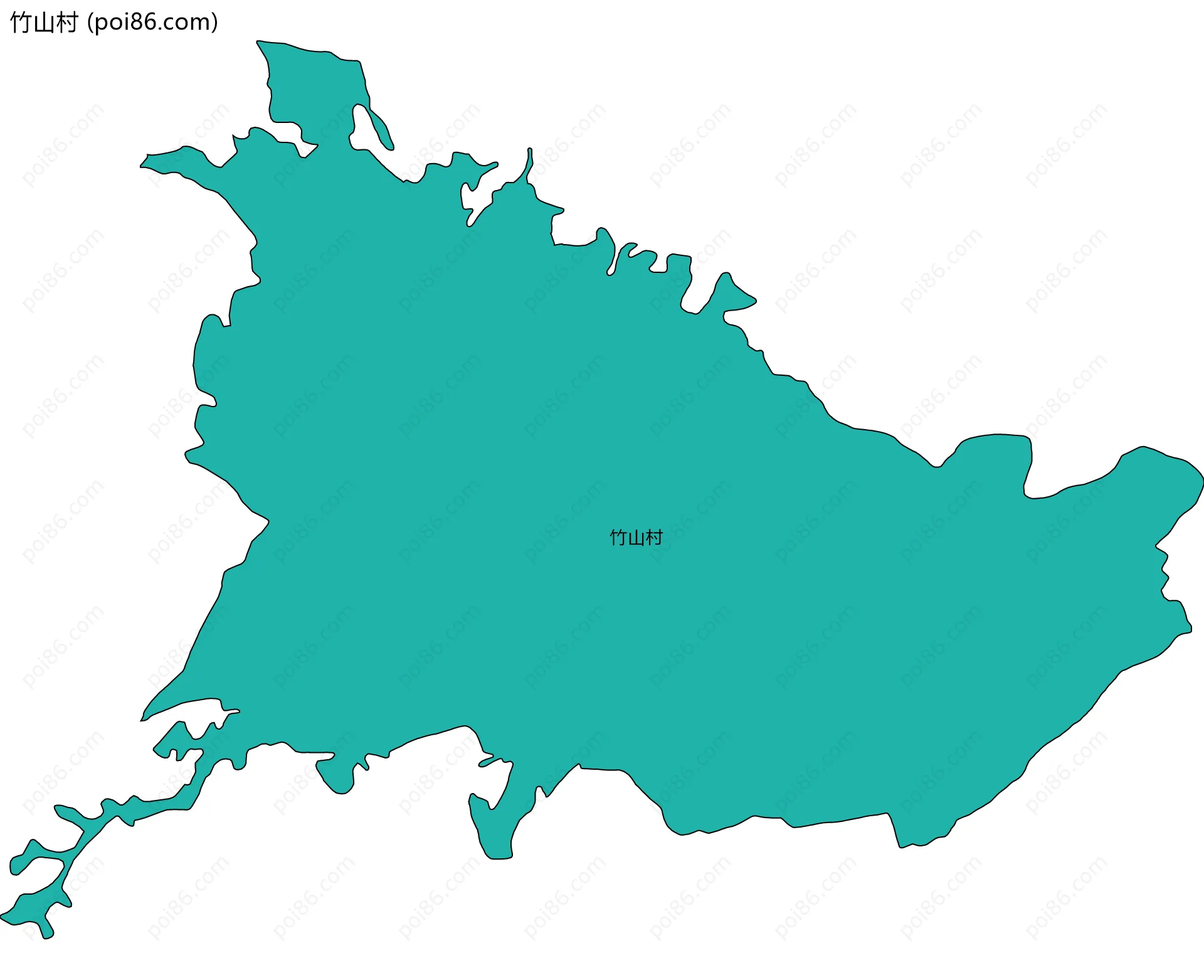 竹山村边界地图