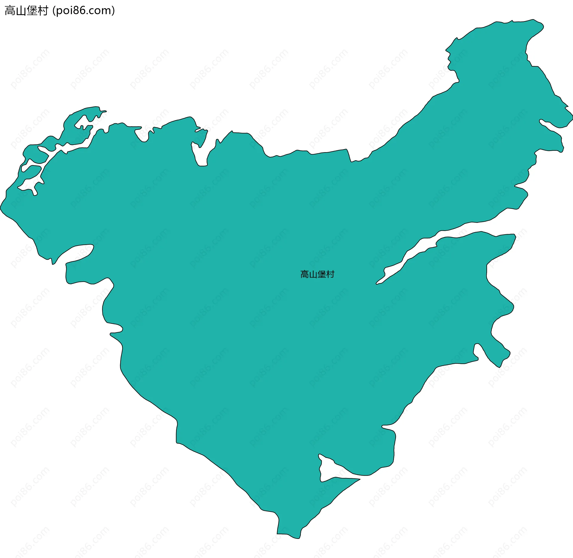 高山堡村边界地图