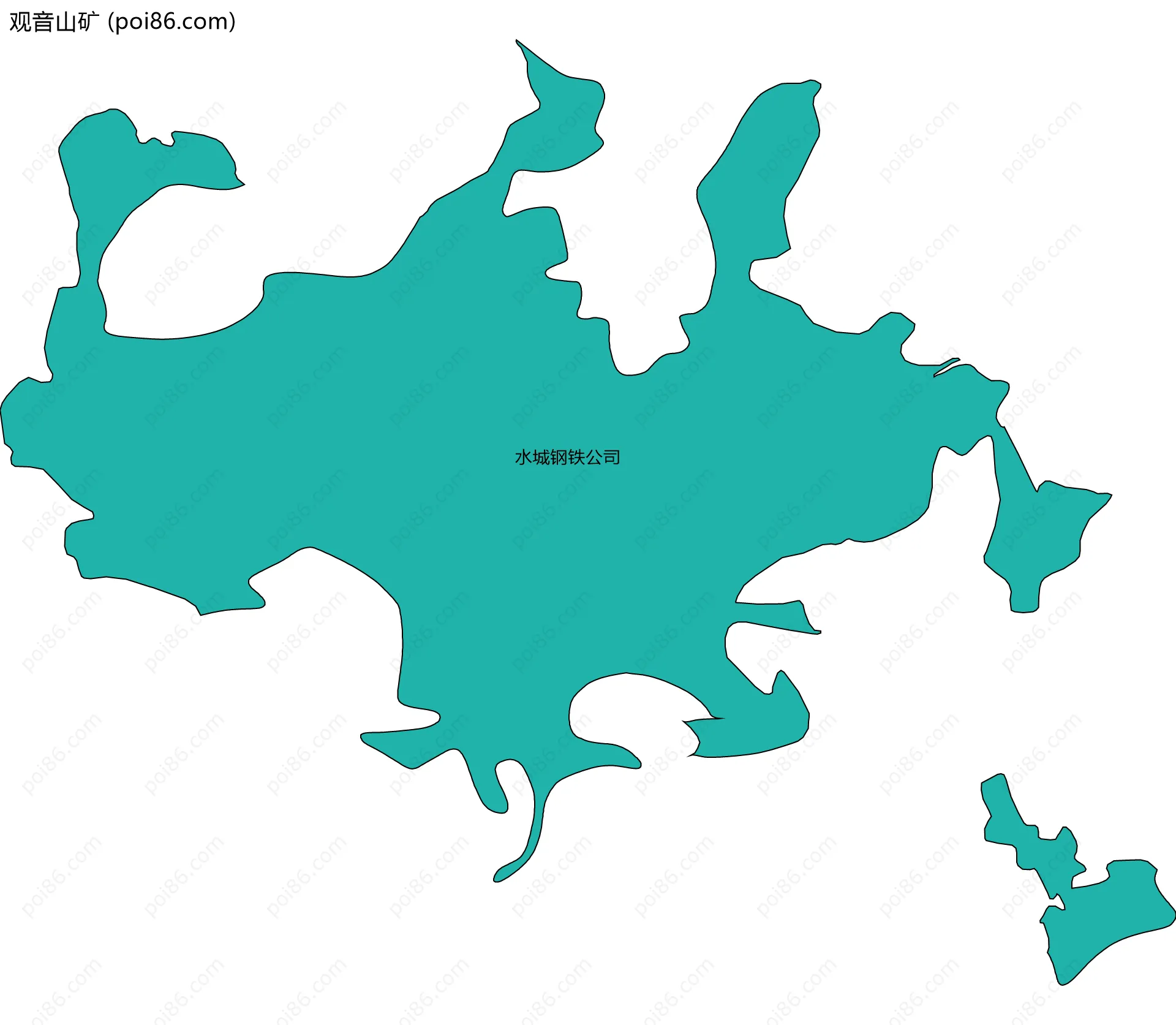 观音山矿边界地图(五级行政区划)