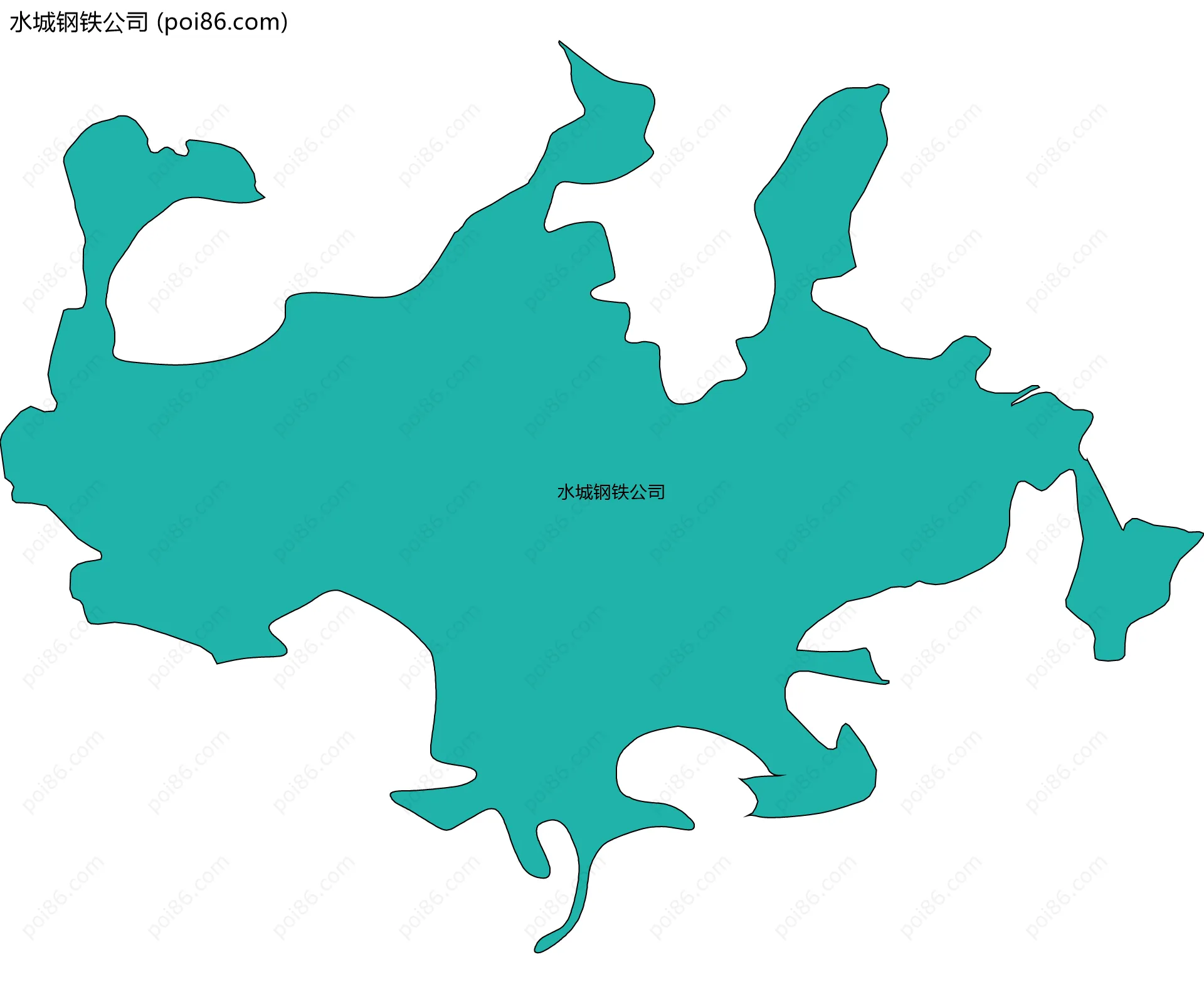 水城钢铁公司边界地图